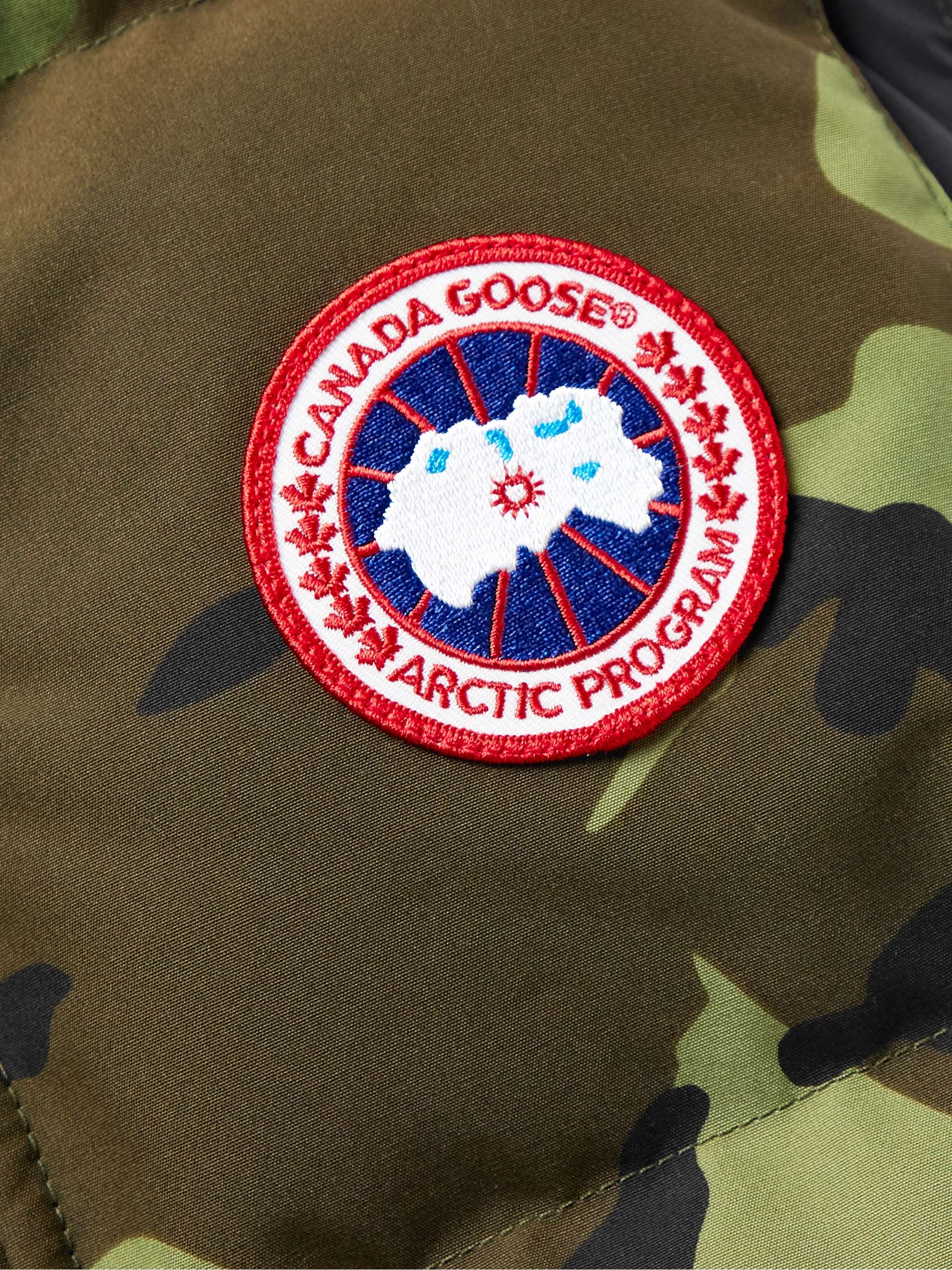 CANADA GOOSE Garson Camouflage-Print Quilted Arctic Tech Down Gilet