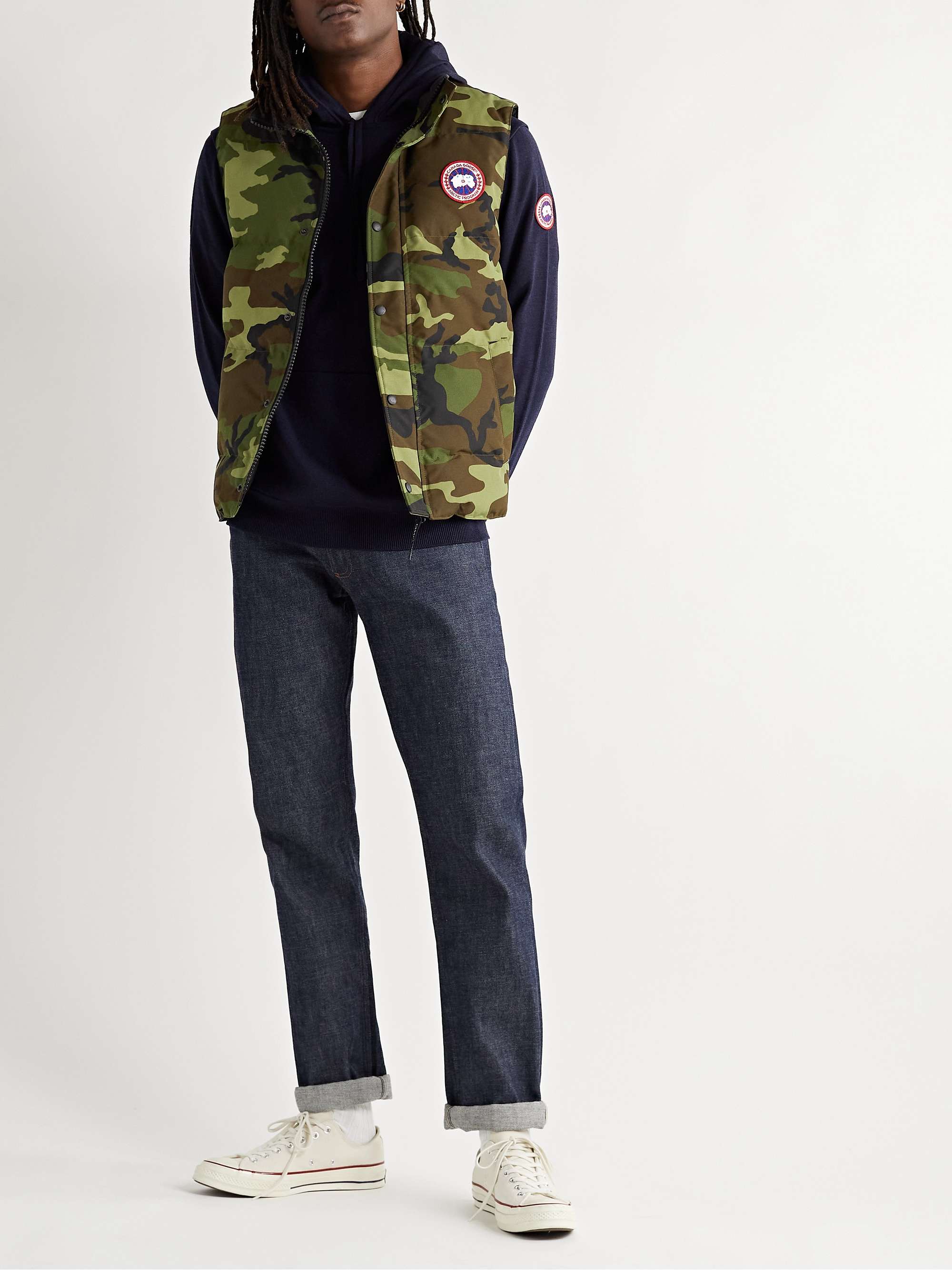 CANADA GOOSE Garson Camouflage-Print Quilted Arctic Tech Down Gilet