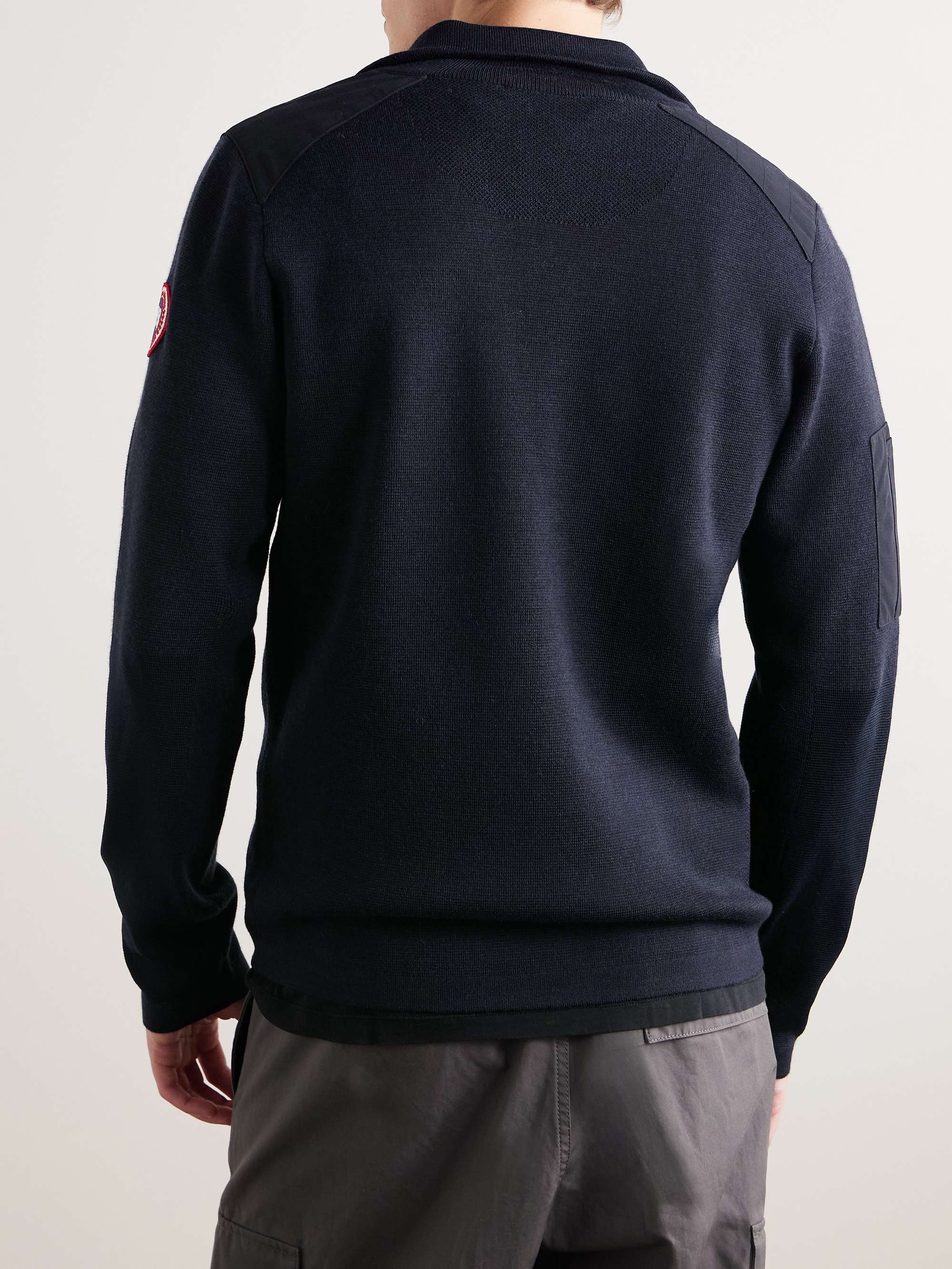 CANADA GOOSE Stormont Slim-Fit CORDURA-Trimmed Merino Wool Half-Zip Sweater