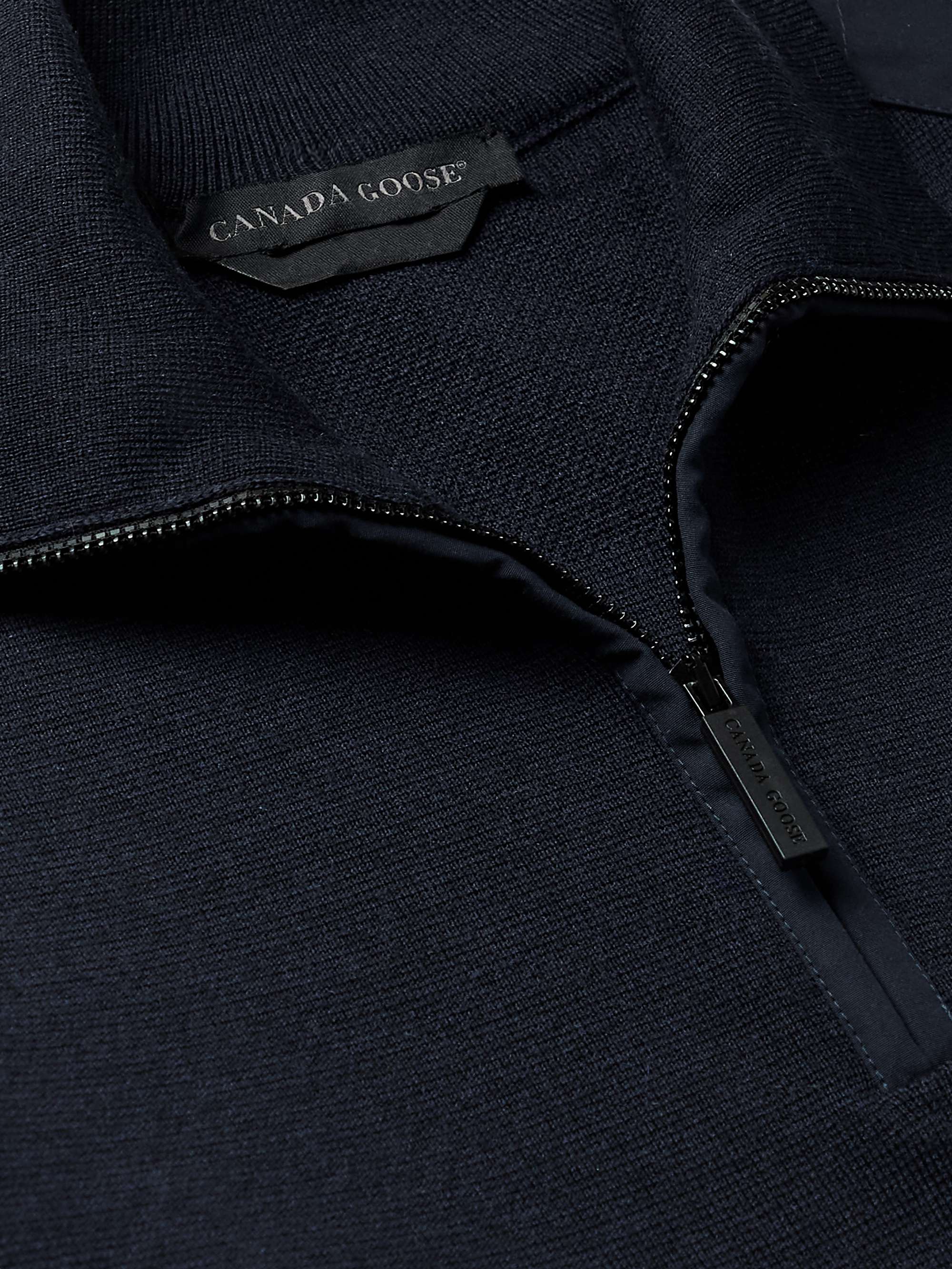CANADA GOOSE Stormont Slim-Fit CORDURA-Trimmed Merino Wool Half-Zip Sweater