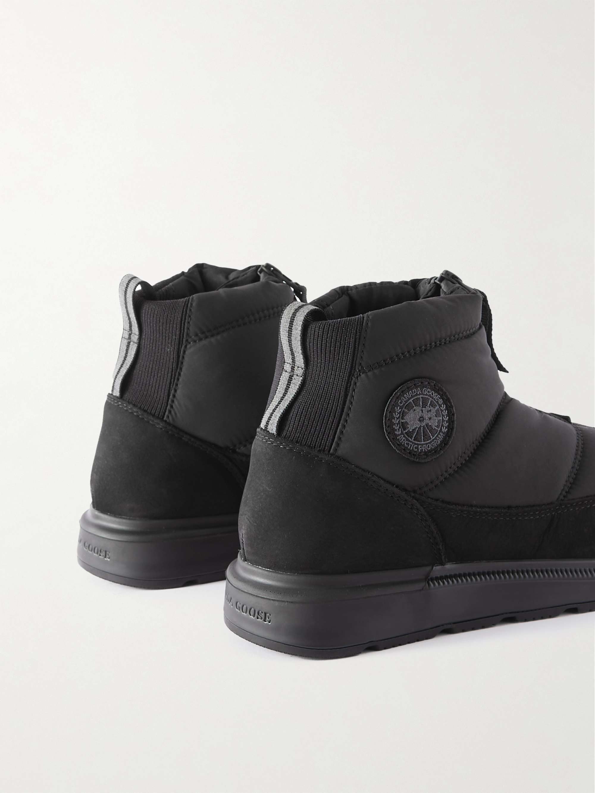 CANADA GOOSE Crofton Suede-Trimmed Quilted Ripstop Boots