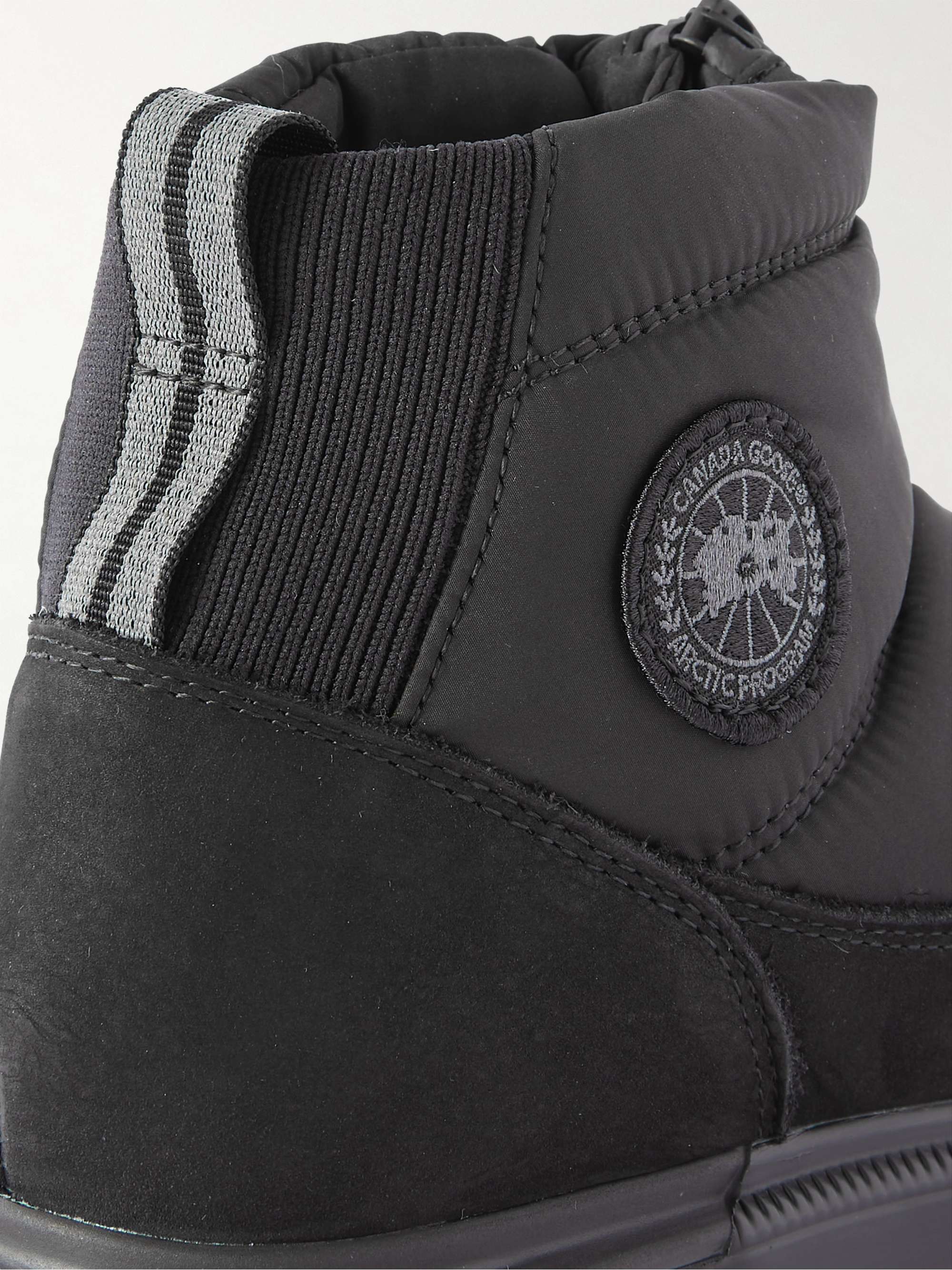 CANADA GOOSE Crofton Suede-Trimmed Quilted Ripstop Boots