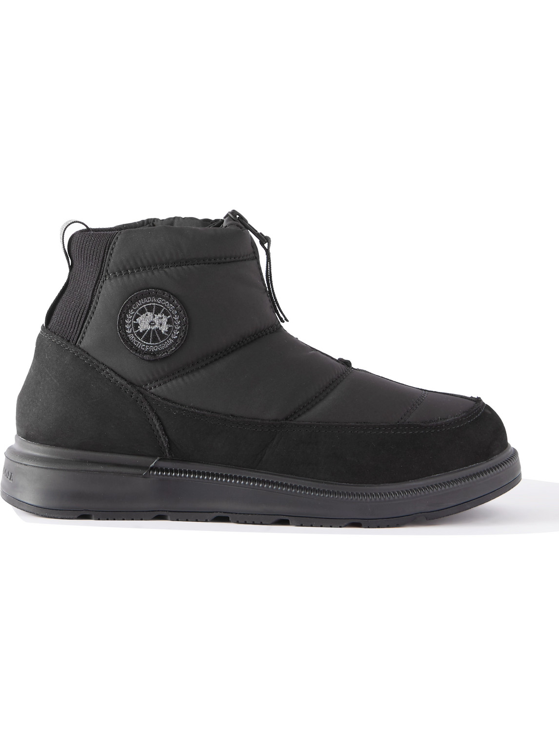 Crofton Suede-Trimmed Quilted Ripstop Boots