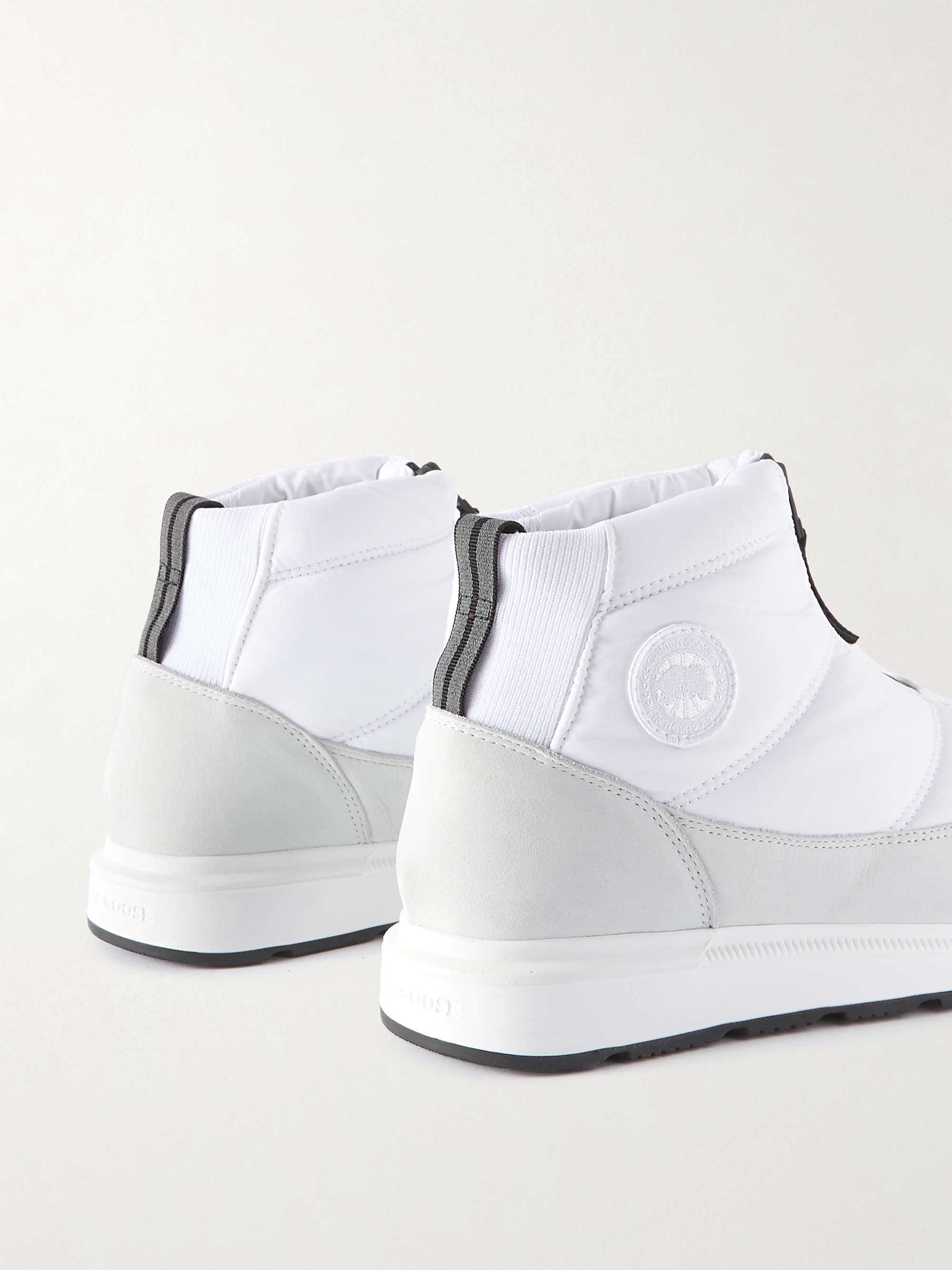 CANADA GOOSE Crofton Suede-Trimmed Quilted Ripstop Boots