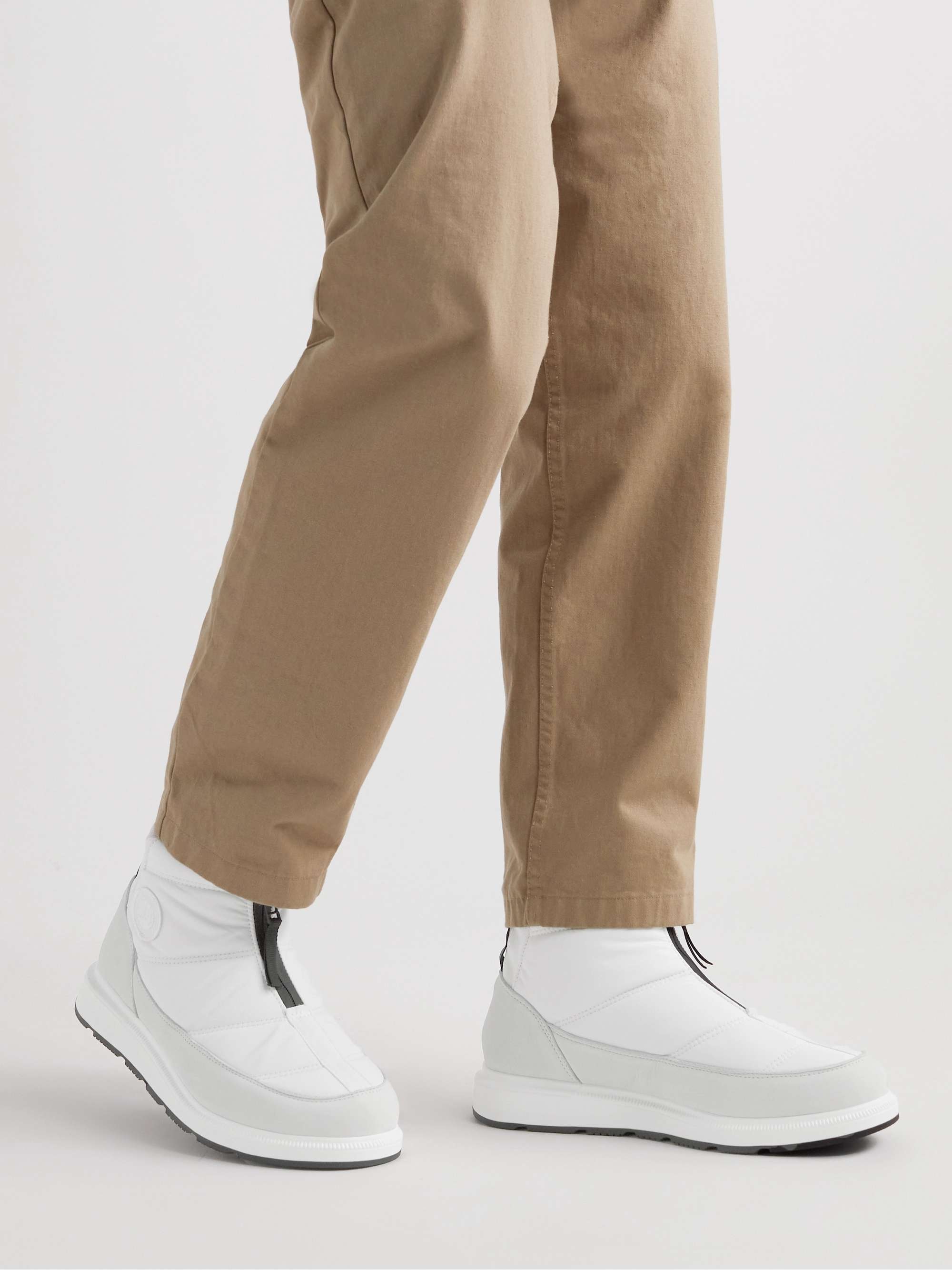 CANADA GOOSE Crofton Suede-Trimmed Quilted Ripstop Boots