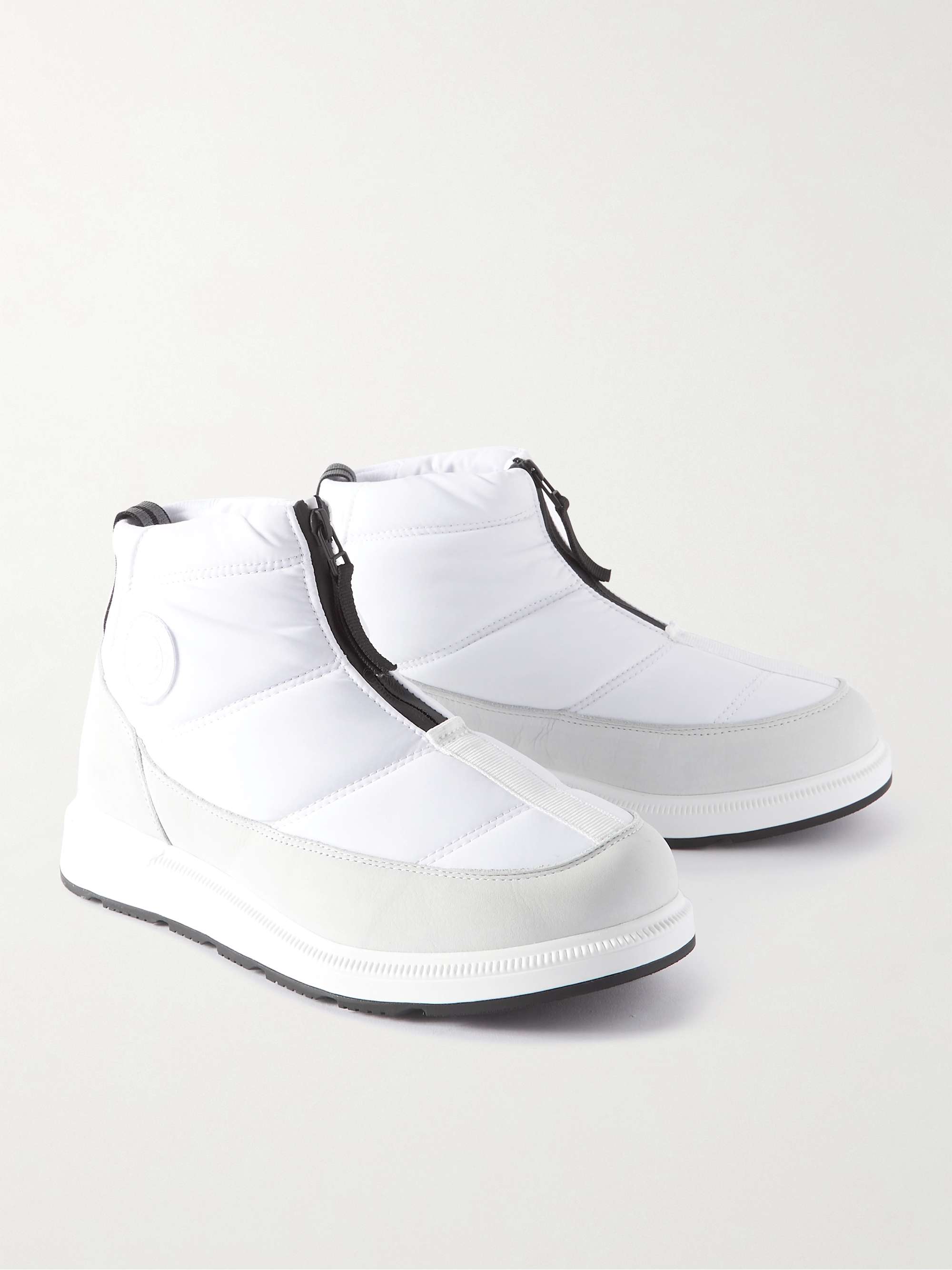 CANADA GOOSE Crofton Suede-Trimmed Quilted Ripstop Boots