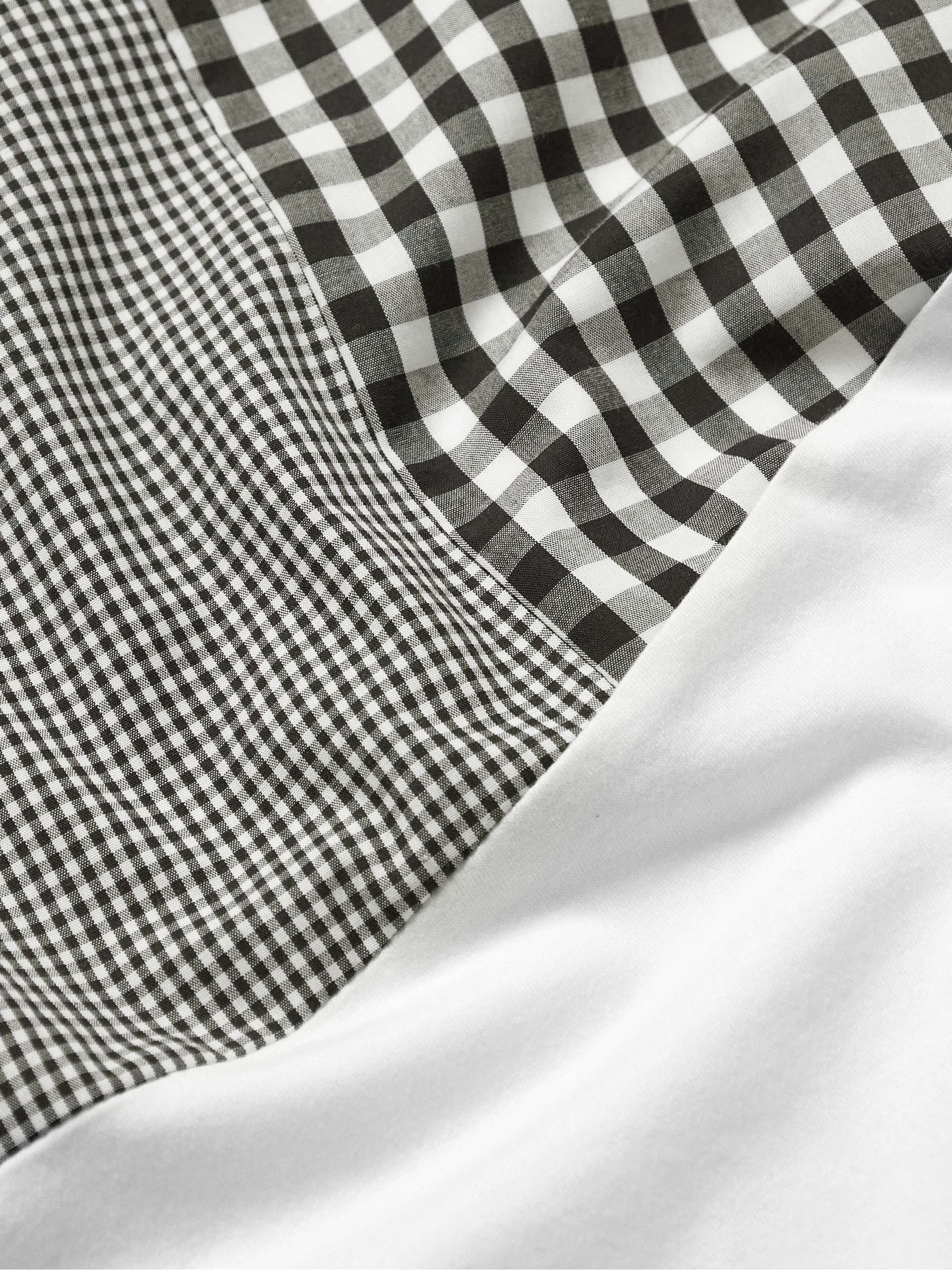 ALOYE Poplin-Panelled Cotton-Jersey T-Shirt
