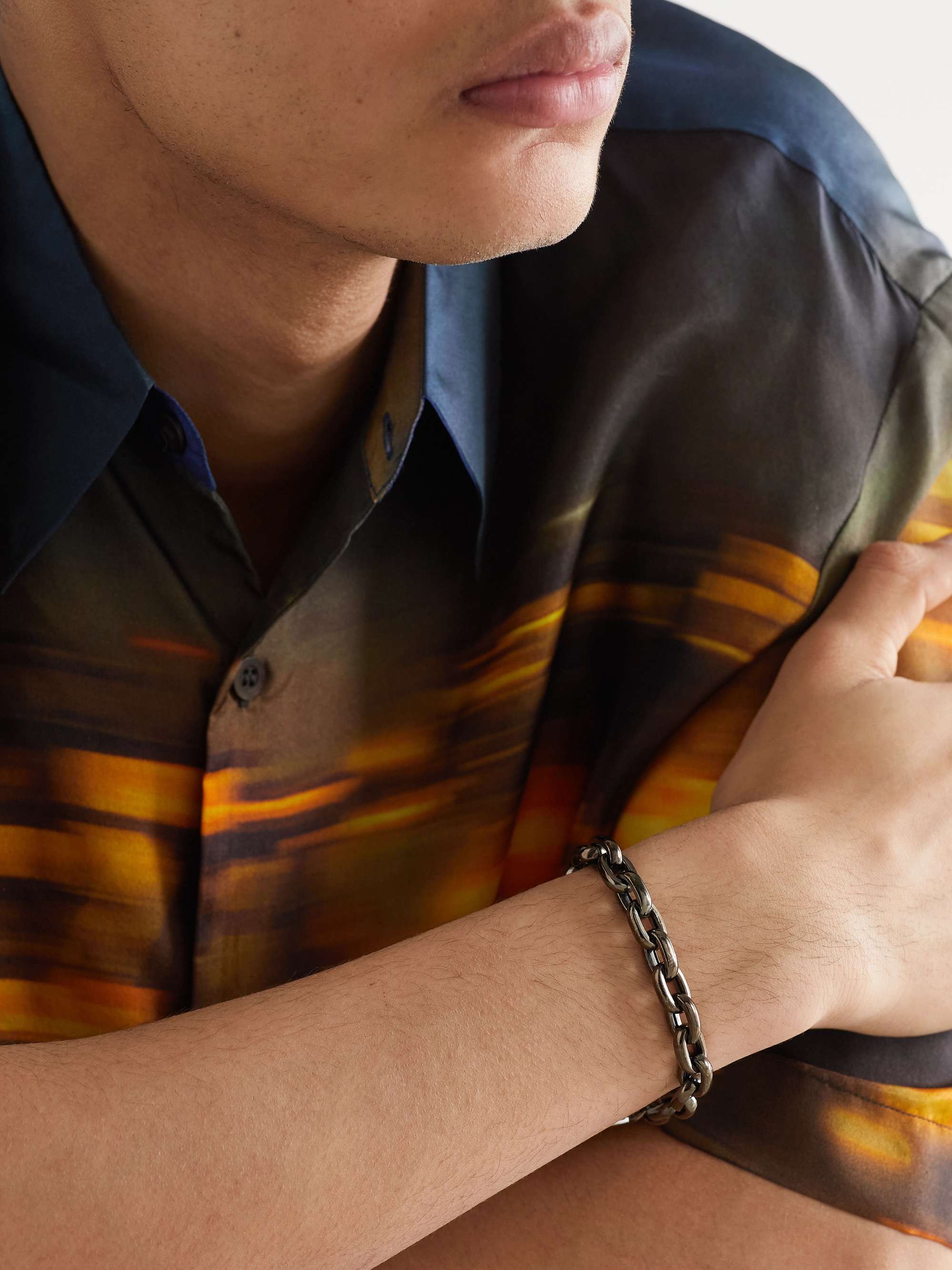 AS29 Bold Link Blackened Gold Bracelet
