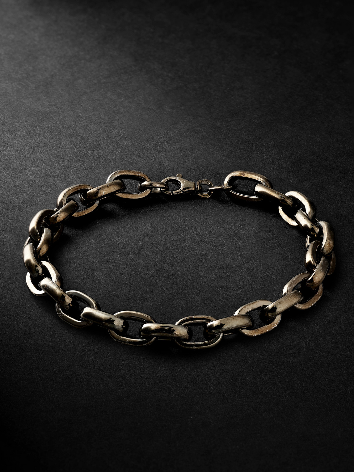 Bold Link Blackened Gold Bracelet