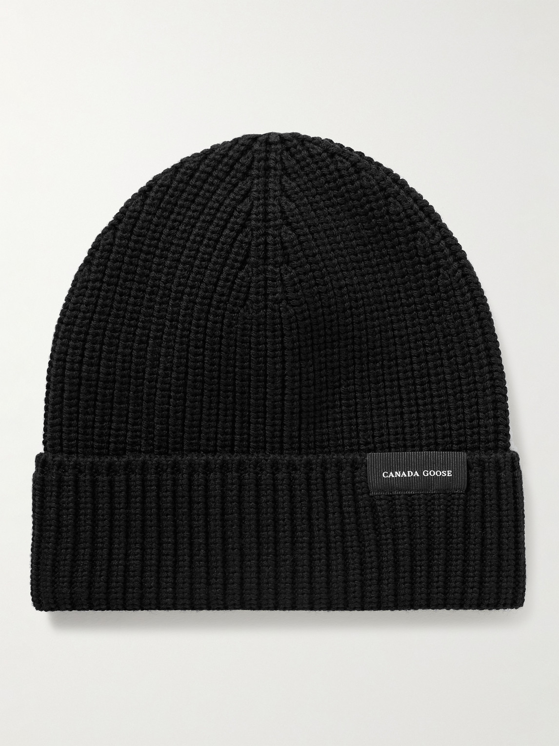 Canada Goose Logo-Appliquéd Ribbed Wool Beanie - Men