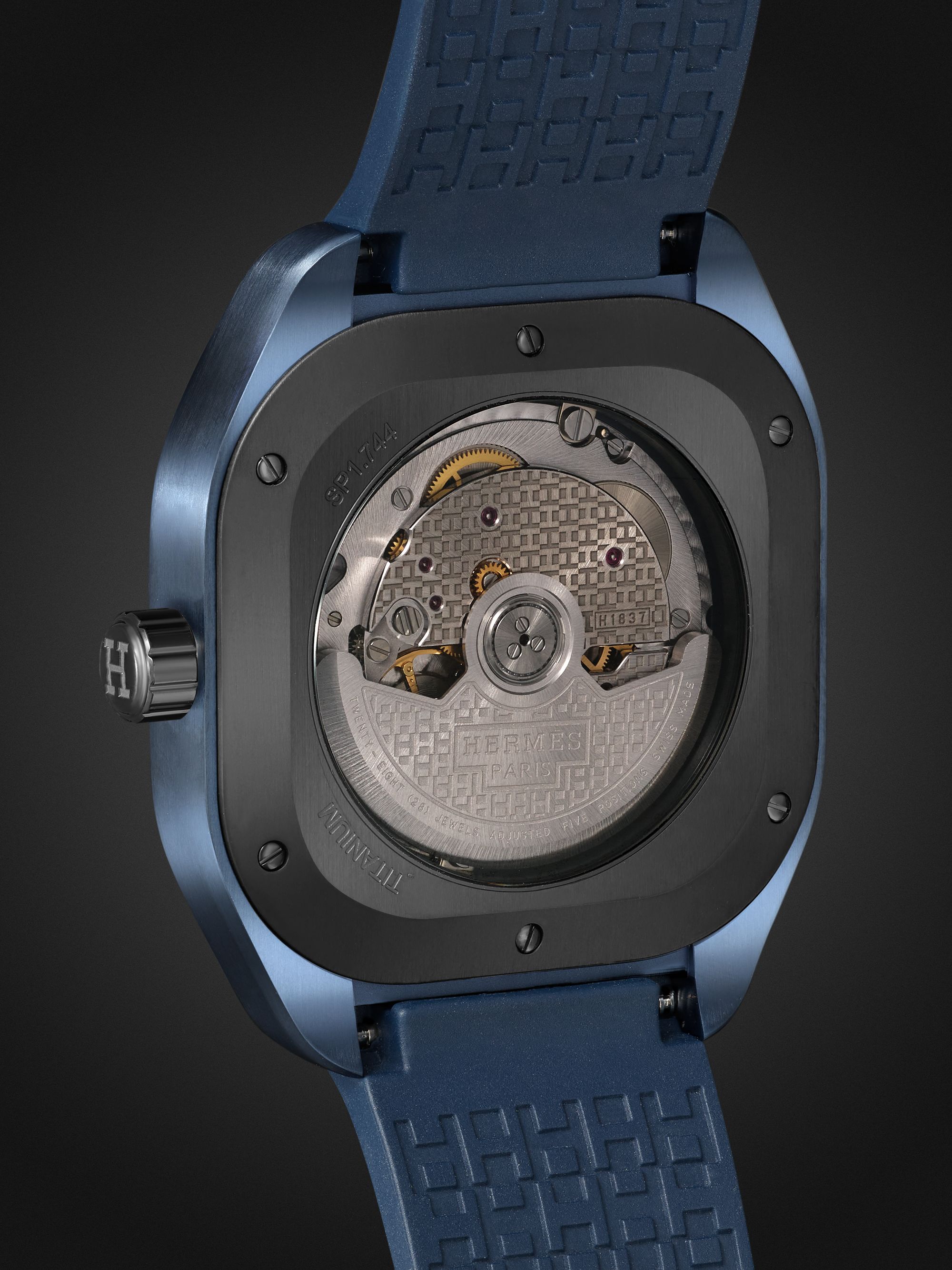 HERMÈS TIMEPIECES H08 Automatic 42mm Titanium and Rubber Watch, Ref. No. 056950WW00