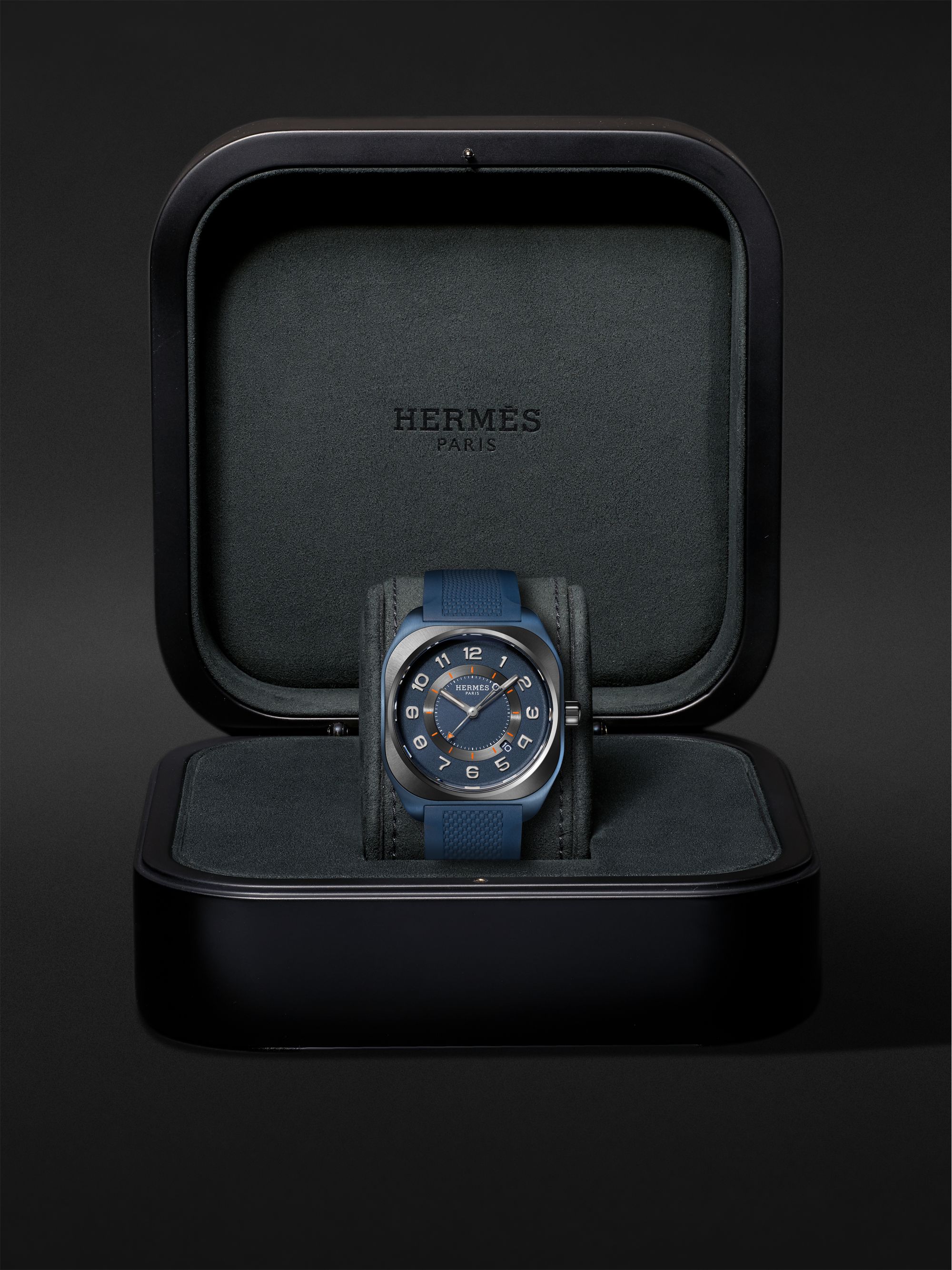 HERMÈS TIMEPIECES H08 Automatic 42mm Titanium and Rubber Watch, Ref. No. 056950WW00
