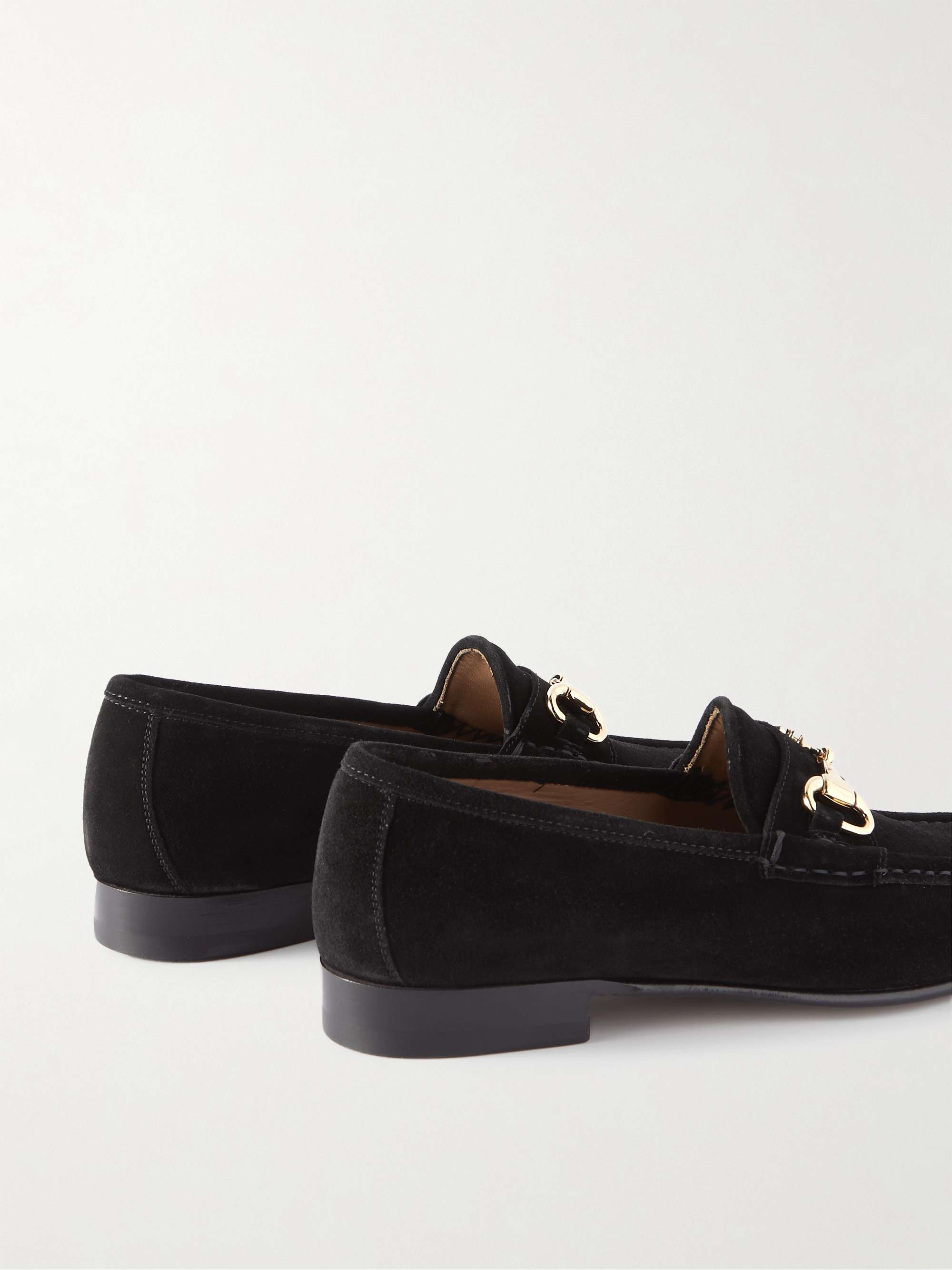 YUKETEN Ischia Horsebit Suede Loafers