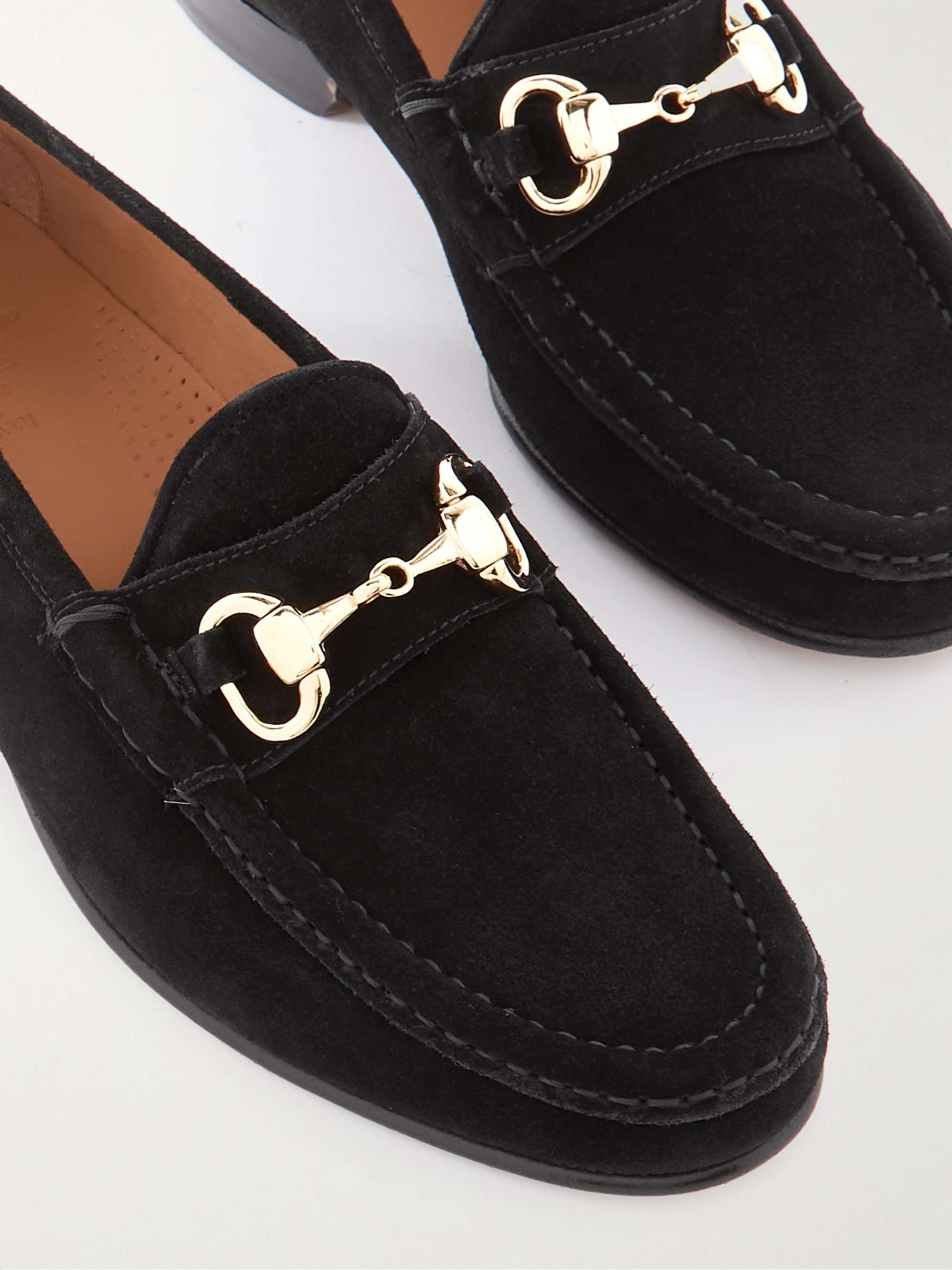 YUKETEN Ischia Horsebit Suede Loafers