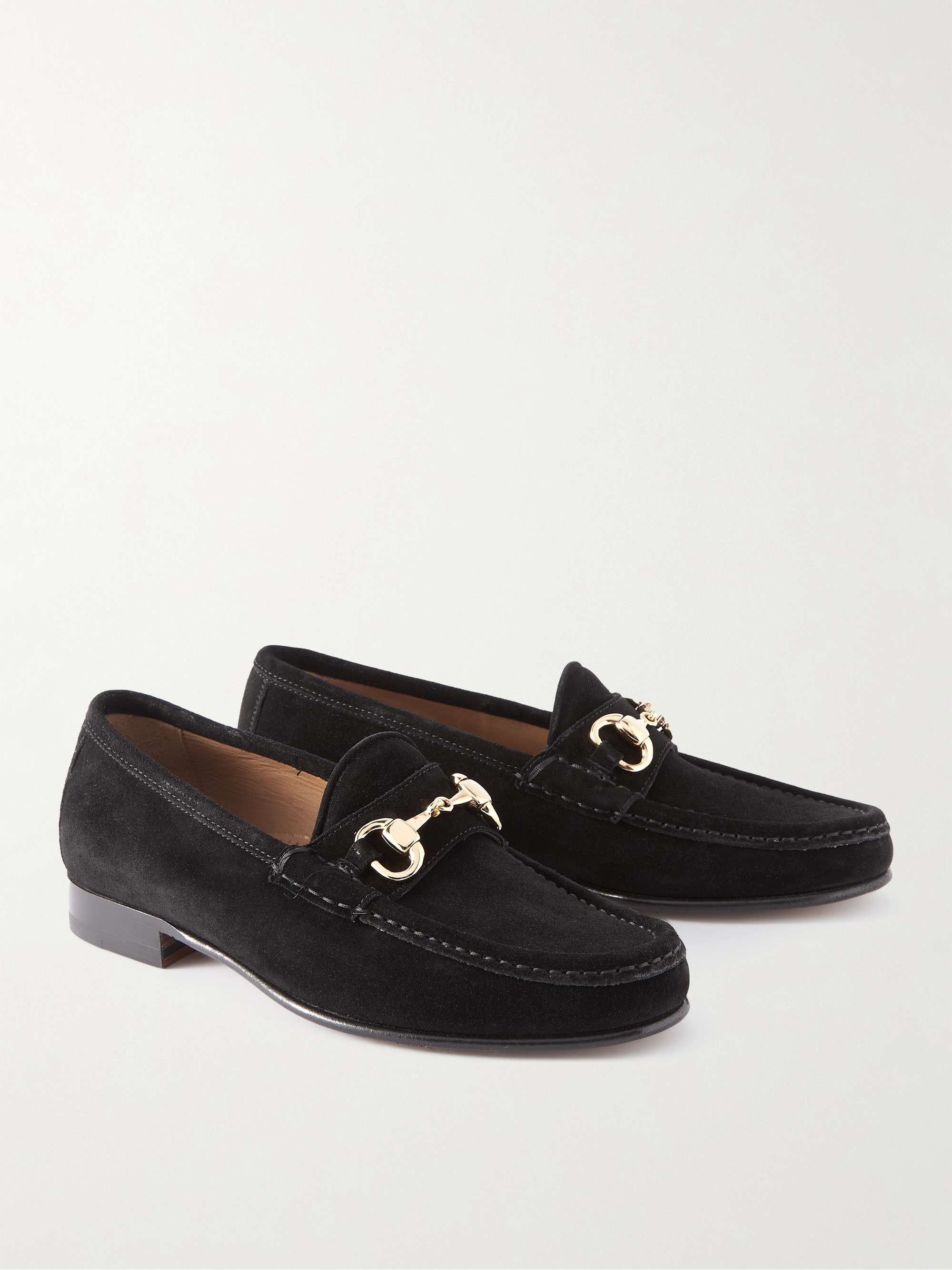 YUKETEN Ischia Horsebit Suede Loafers
