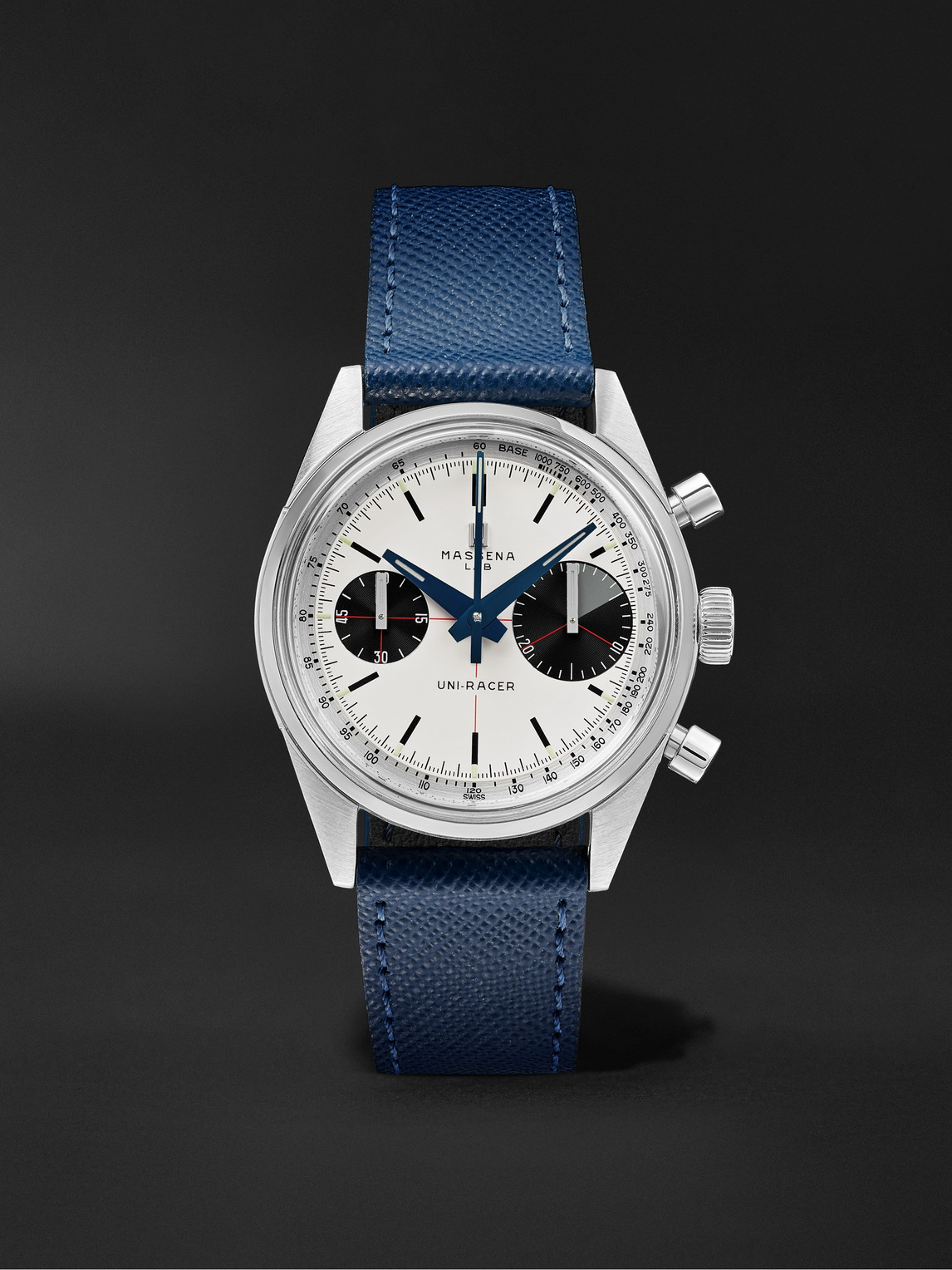 Uni-Racer Limited Edition Hand-Wound Chronograph 39mm Stainless Steel and Cross-Grain Leather Watch, Ref. No. UR-001