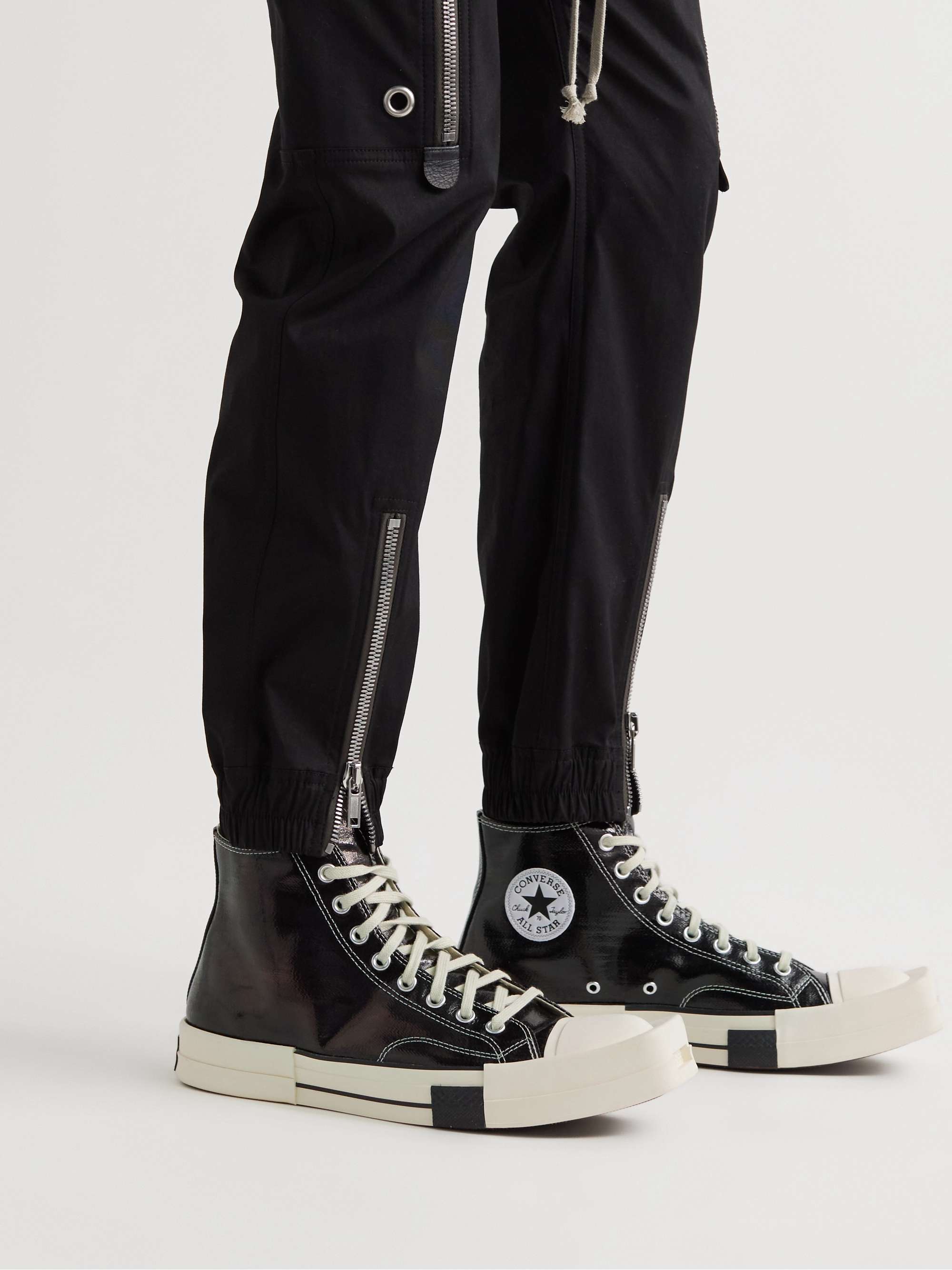 RICK OWENS + Converse TURBODRK Chuck 70 Coated-Canvas High-Top Sneakers