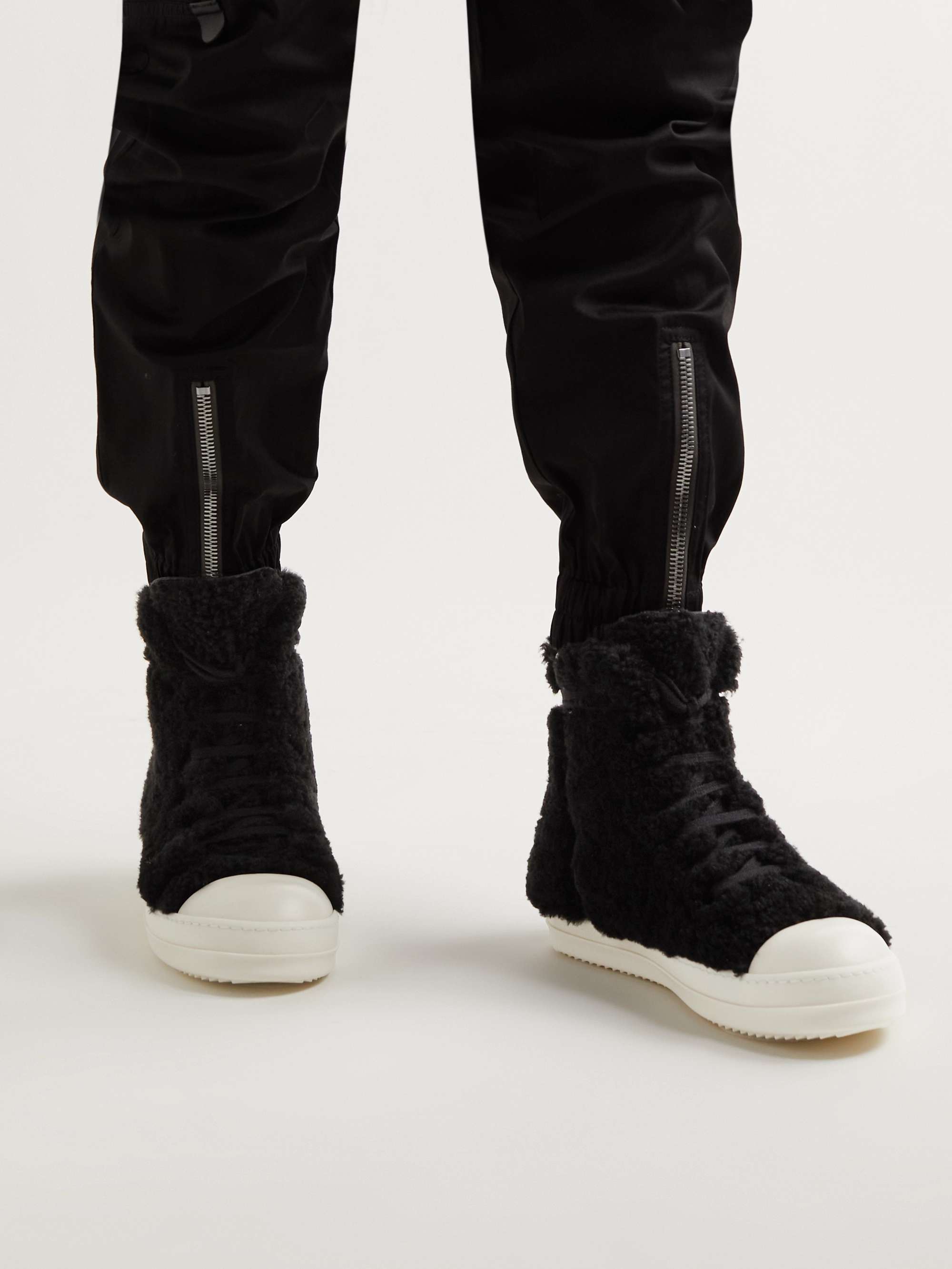 RICK OWENS Scarpe Shearling High-Top Sneakers