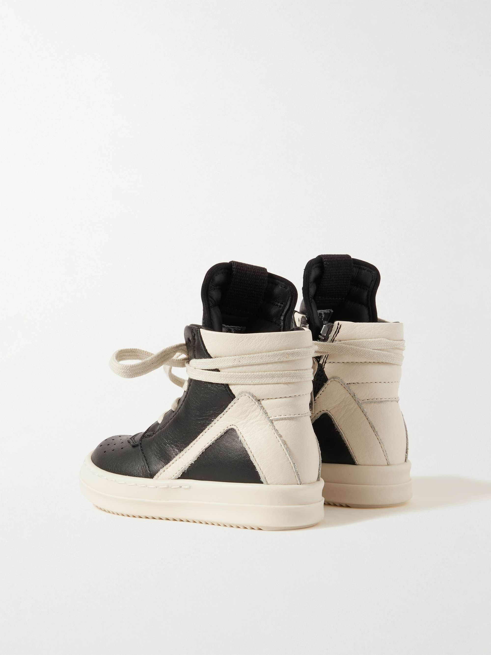 RICK OWENS KIDS Baby Geobasket Leather High-Top Sneakers