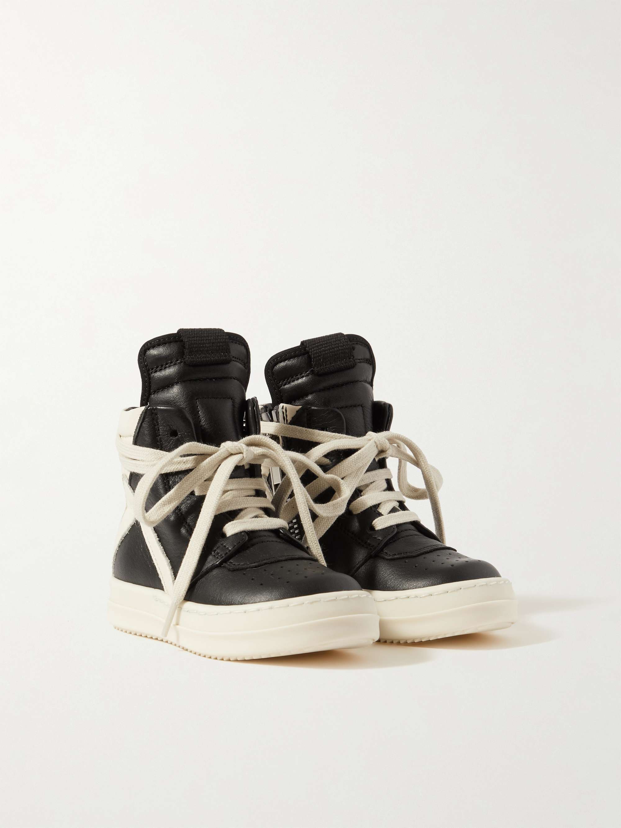 Bygge videre på Drastisk Ooze RICK OWENS KIDS Baby Geobasket Leather High-Top Sneakers | MR PORTER