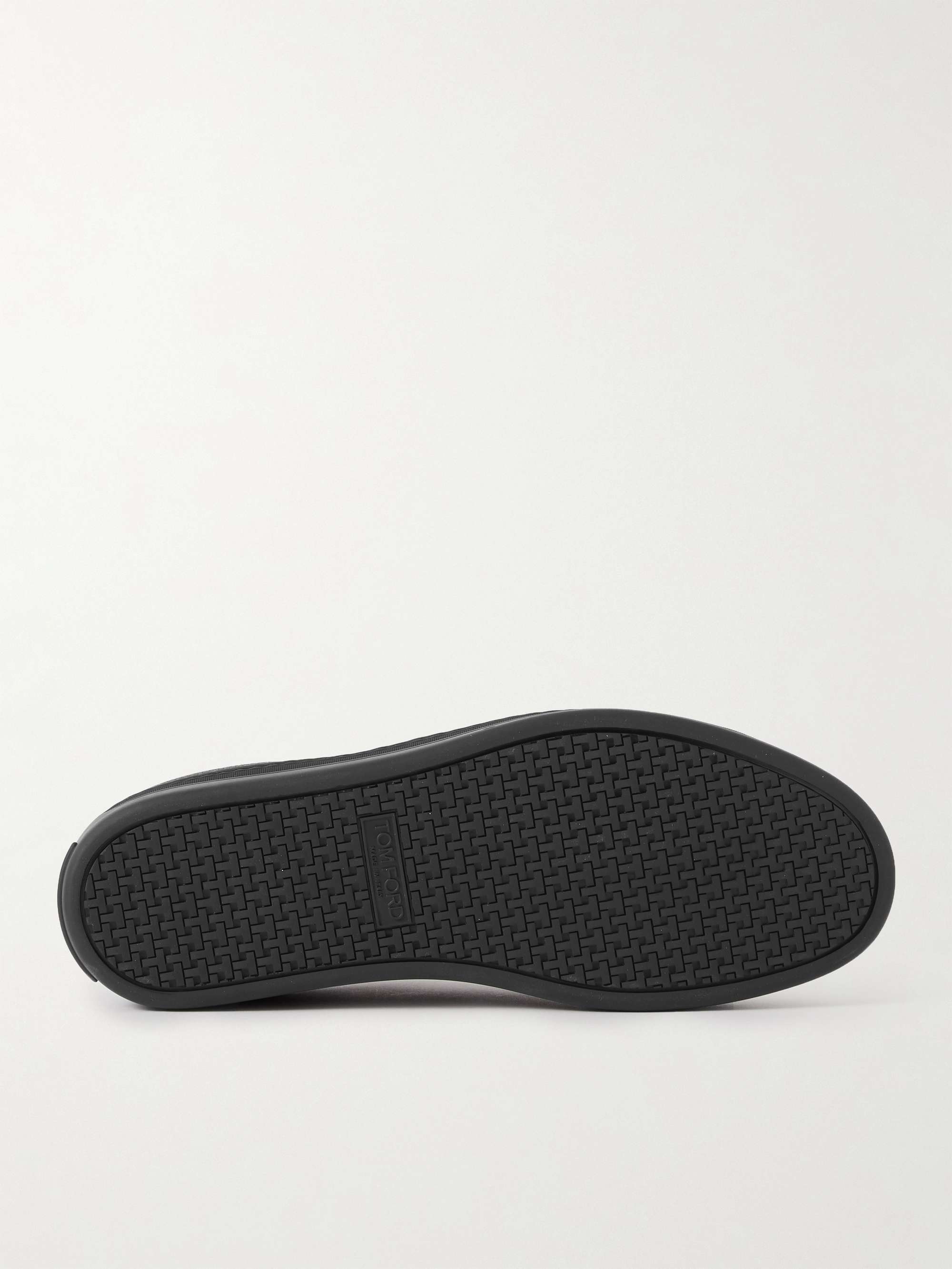 TOM FORD Warwick Perforated Full-Grain Leather Sneakers