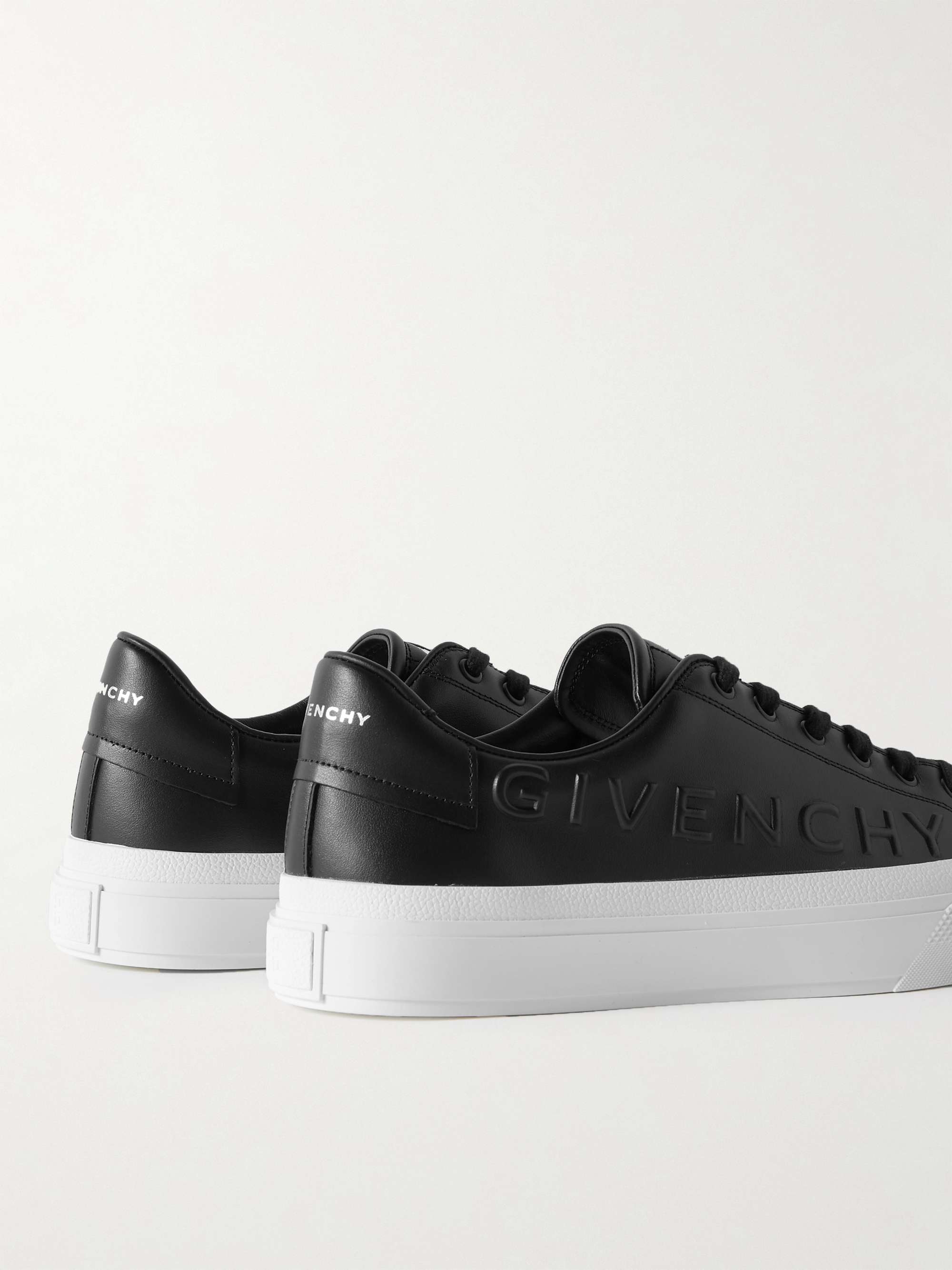 GIVENCHY City Sport Logo-Embossed Leather Sneakers