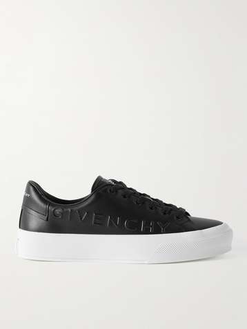 GIVENCHY City Sport Logo-Embossed Leather Sneakers