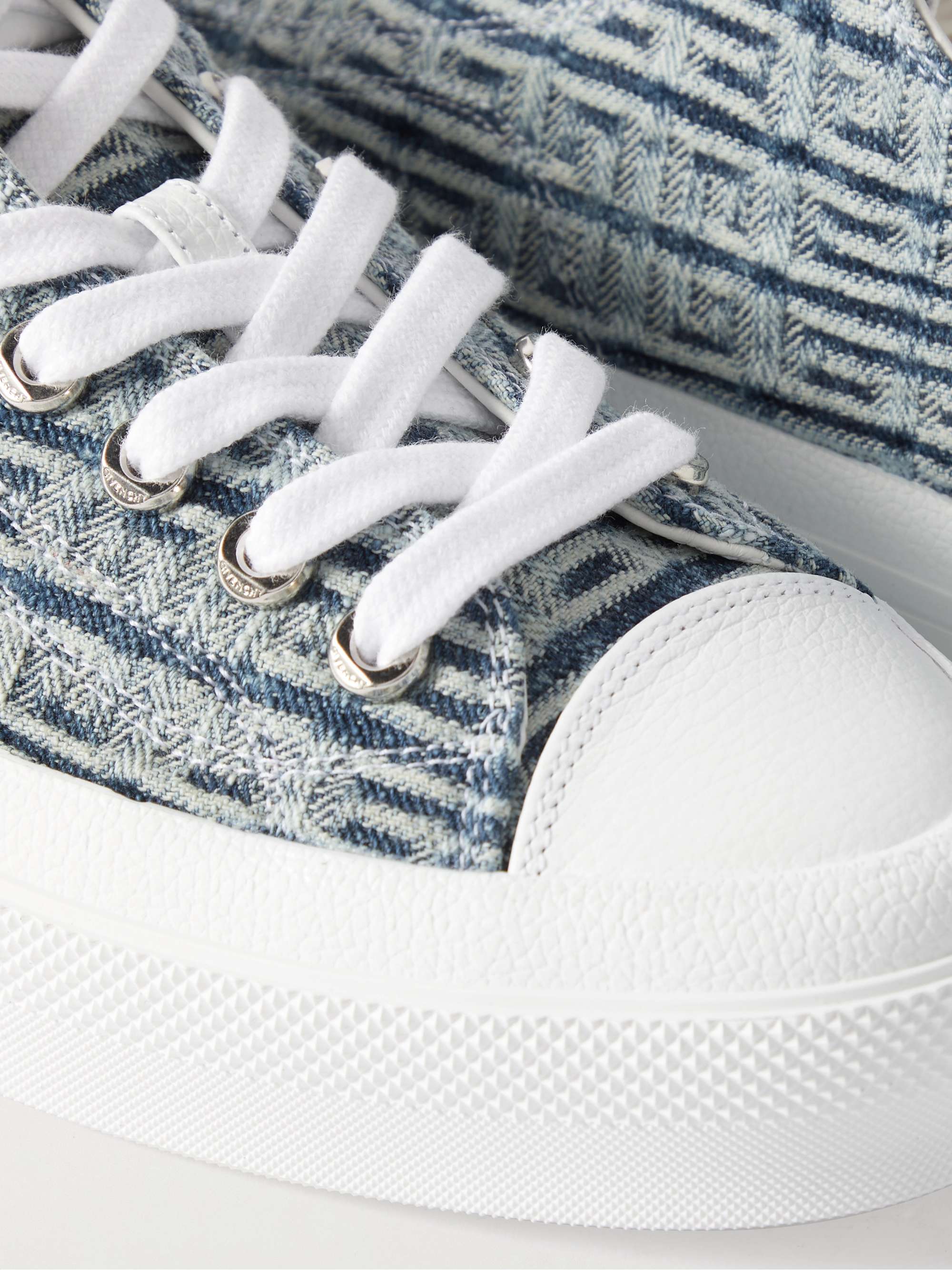 GIVENCHY City Logo-Jacquard Denim Sneakers