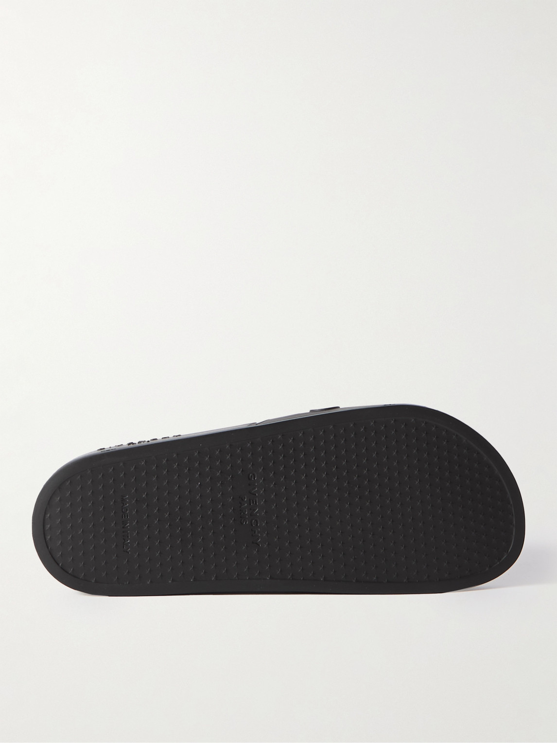 Shop Givenchy Logo-embossed Rubber Slides In Black