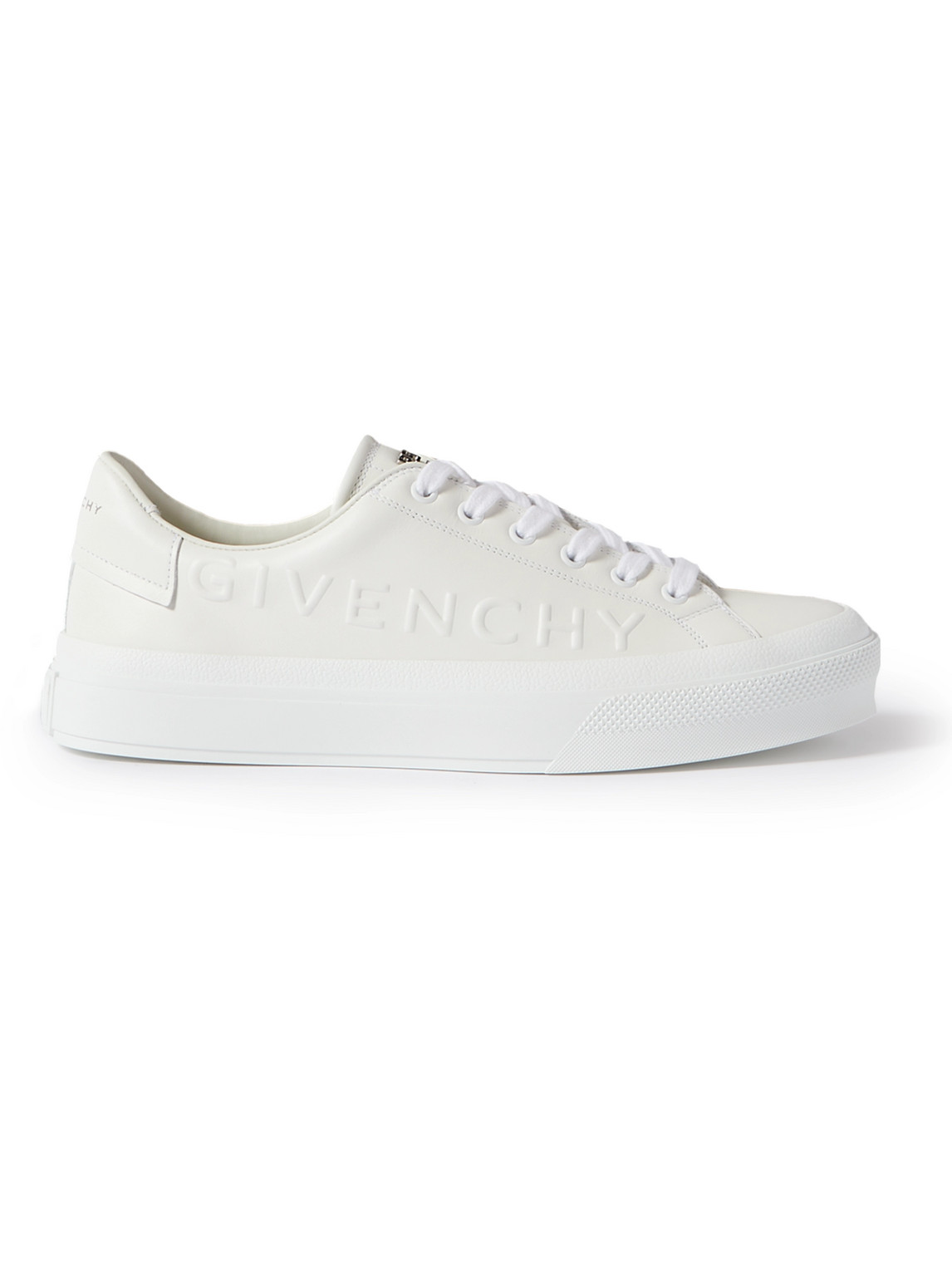 GIVENCHY LOGO-EMBOSSED LEATHER SNEAKERS