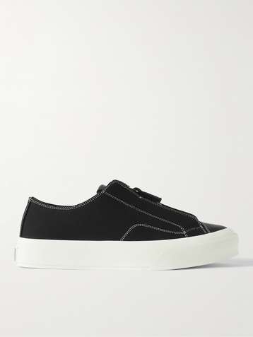 GIVENCHY City Low Cap-Toe Canvas and Leather Sneakers