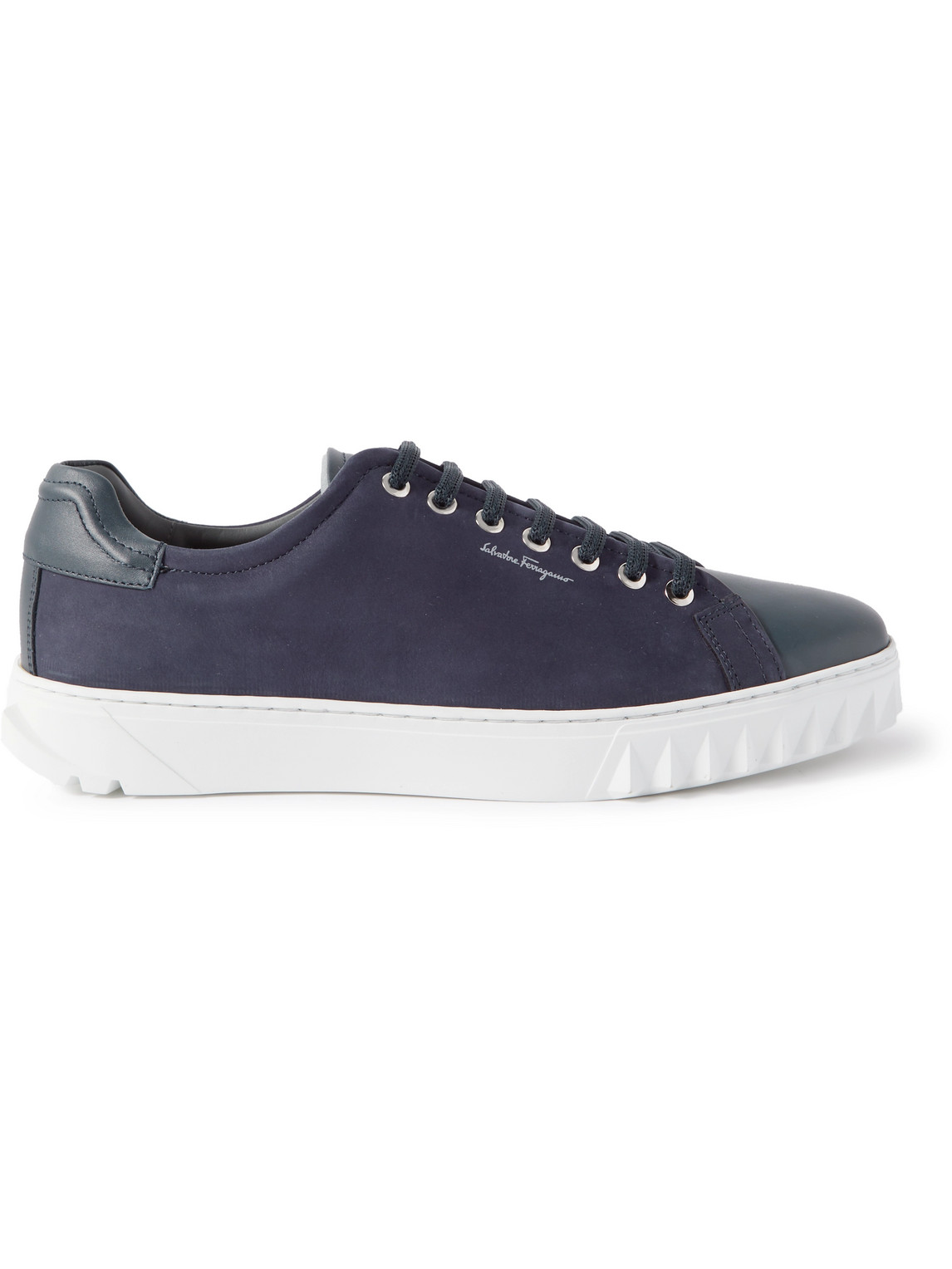 Cube Leather and Suede Sneakers