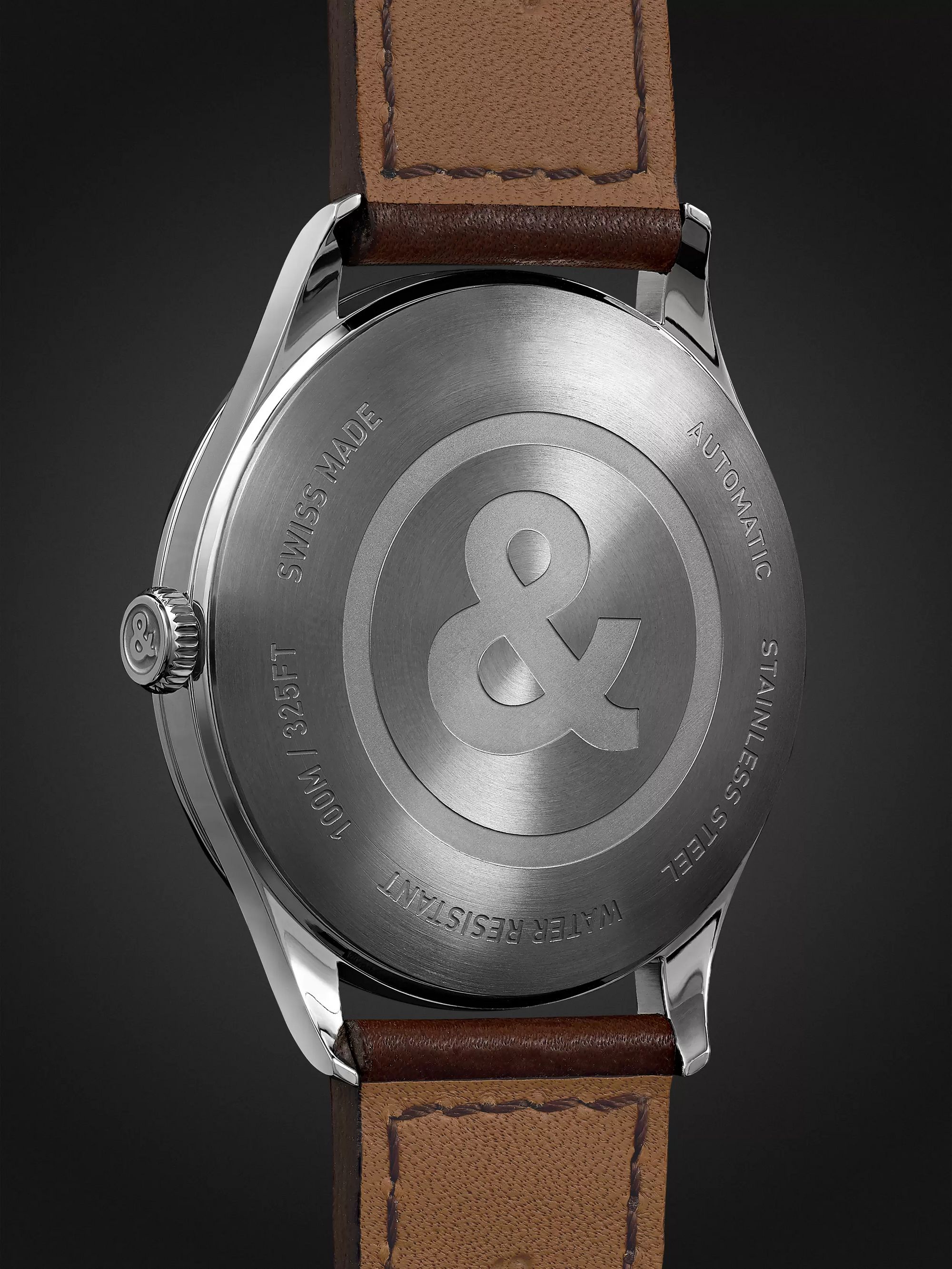 BELL & ROSS BR V1-92 Blue Steel Automatic 38.5mm Steel and Leather Watch, Ref. No. BRV192-BLU-ST/SCA