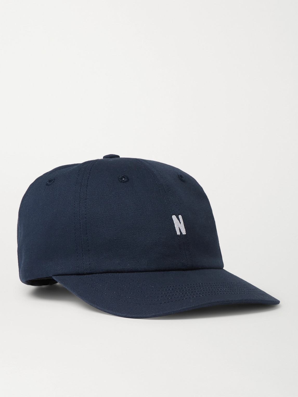 Shop Norse Projects Logo-embroidered Cotton-twill Baseball Cap In Blue