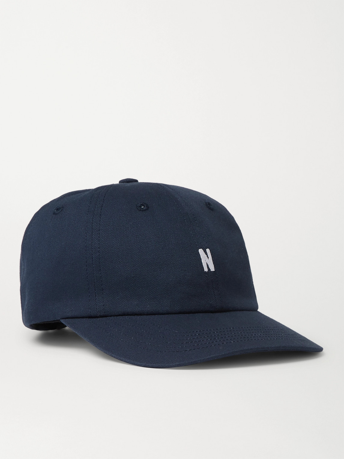 Norse Projects Logo-embroidered Cotton-twill Cap In Blue