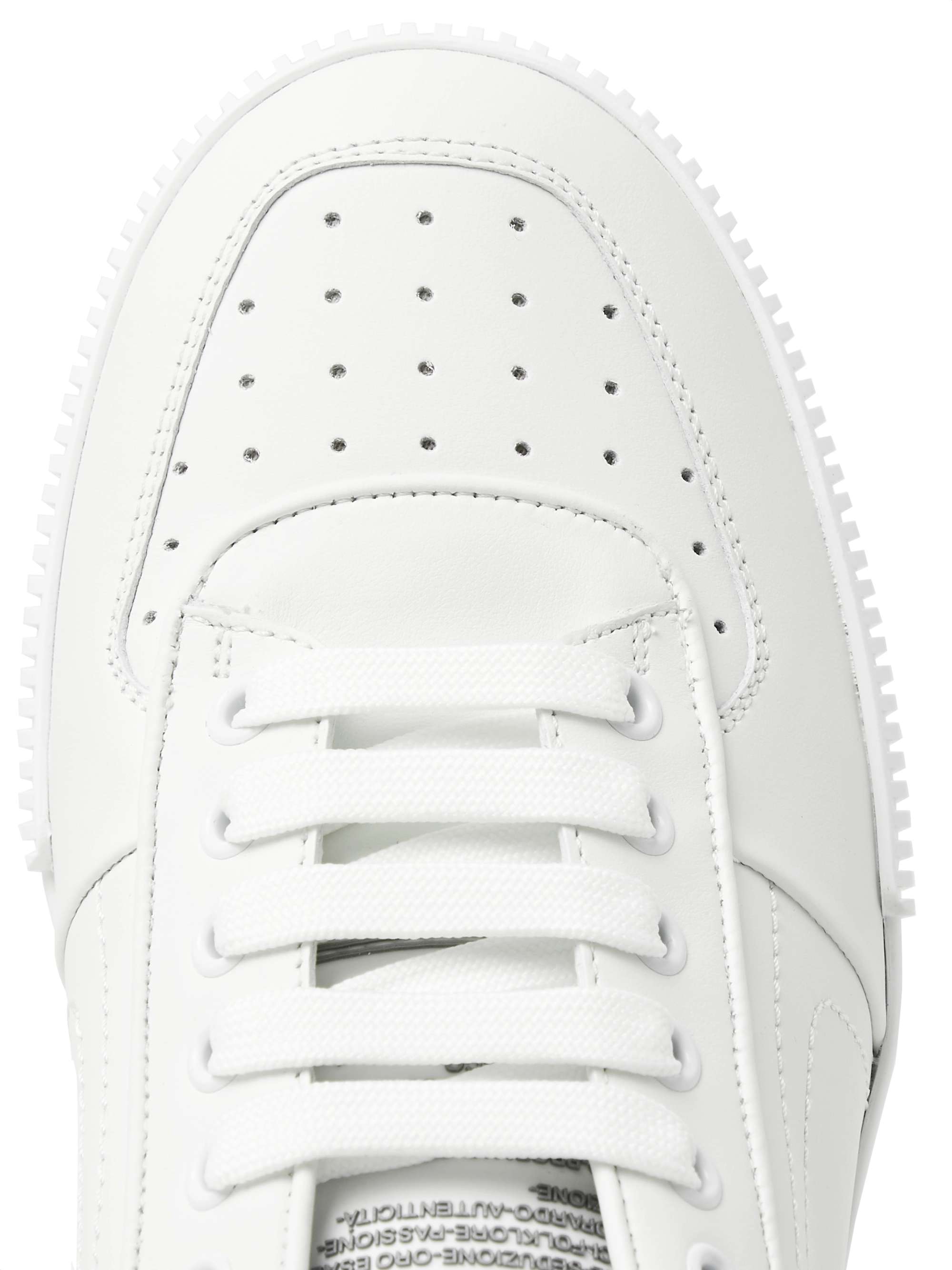 DOLCE&GABBANA Logo-Appliquéd Rubber-Trimmed Leather Sneakers