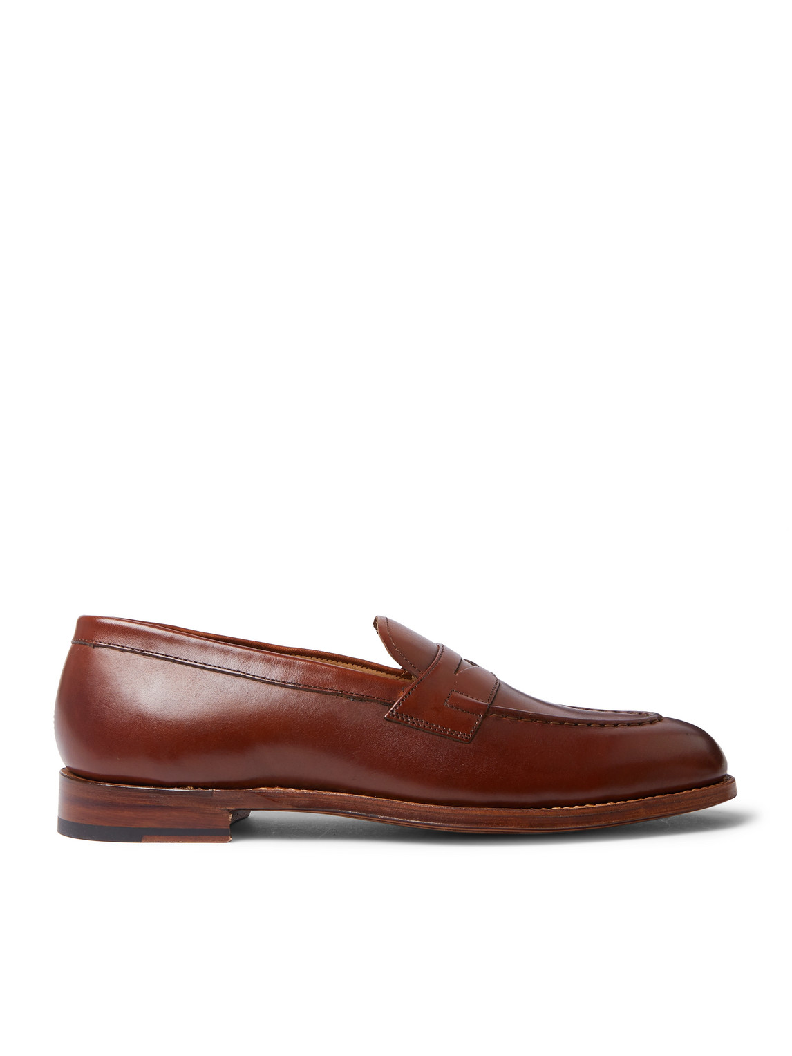Grenson Lloyd Leather Penny Loafers In Brown