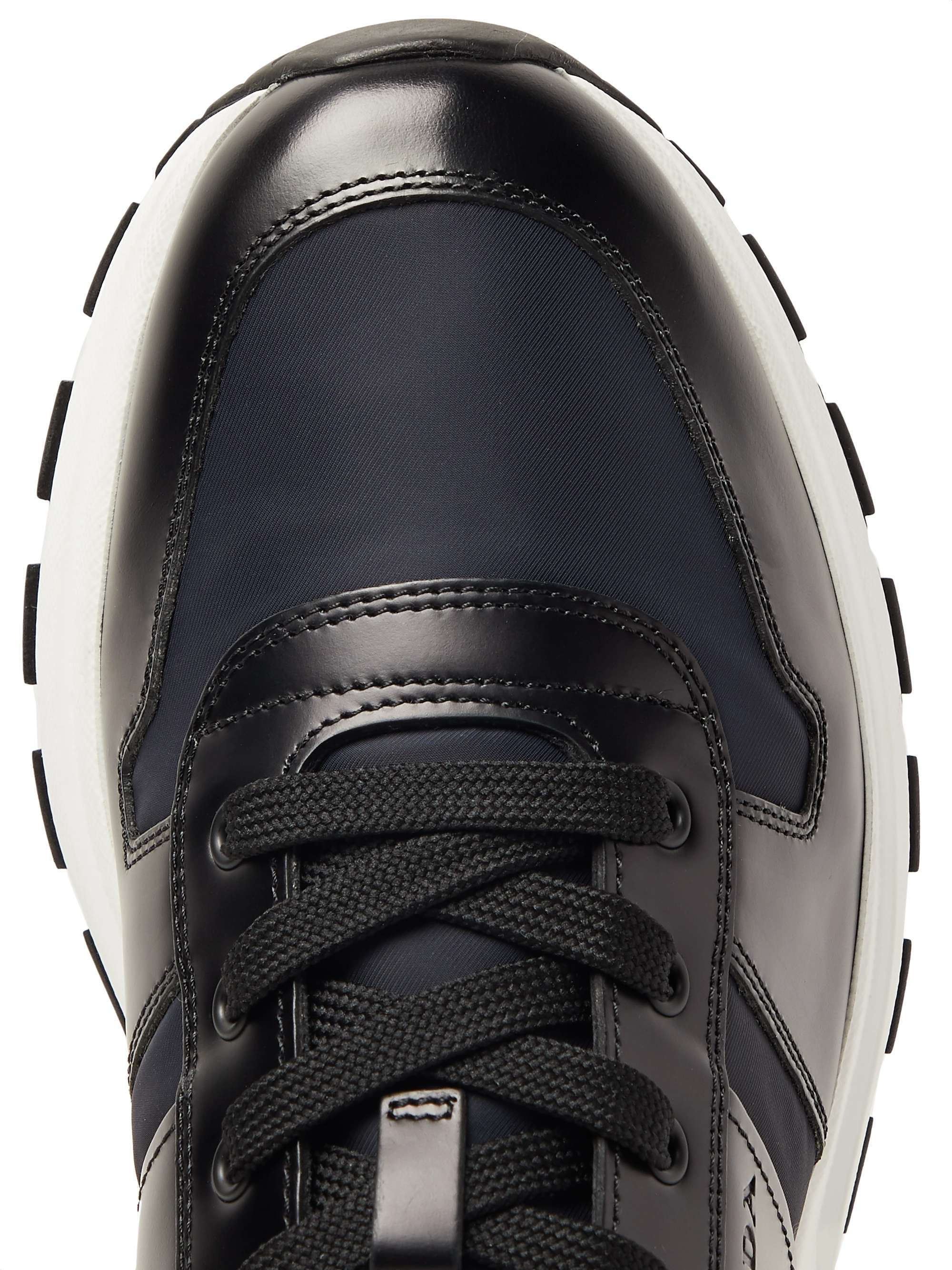 PRADA Match Race Leather-Trimmed Nylon Sneakers