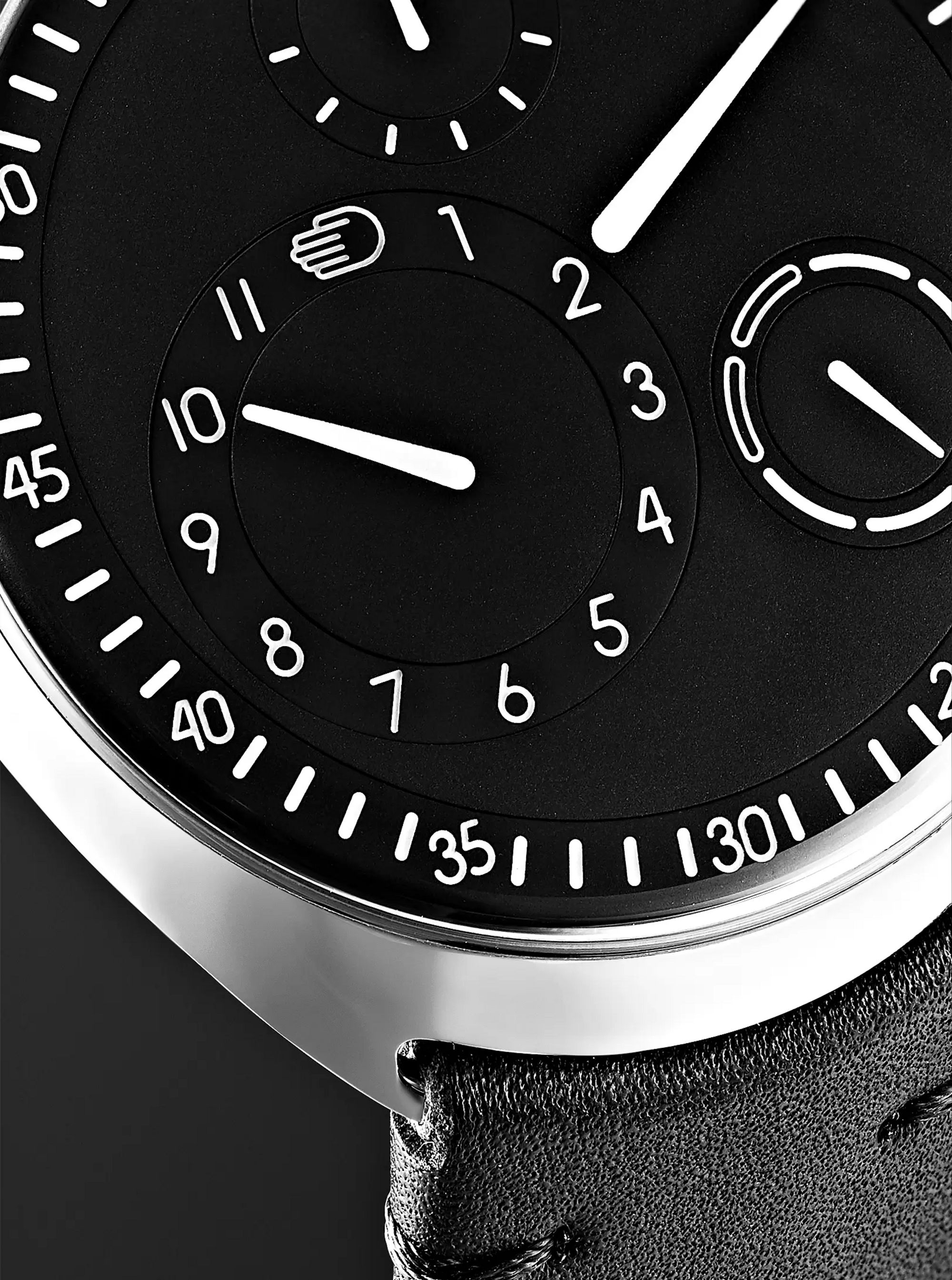 RESSENCE Type 1 Slim Mechanical 42mm Titanium and Leather Watch