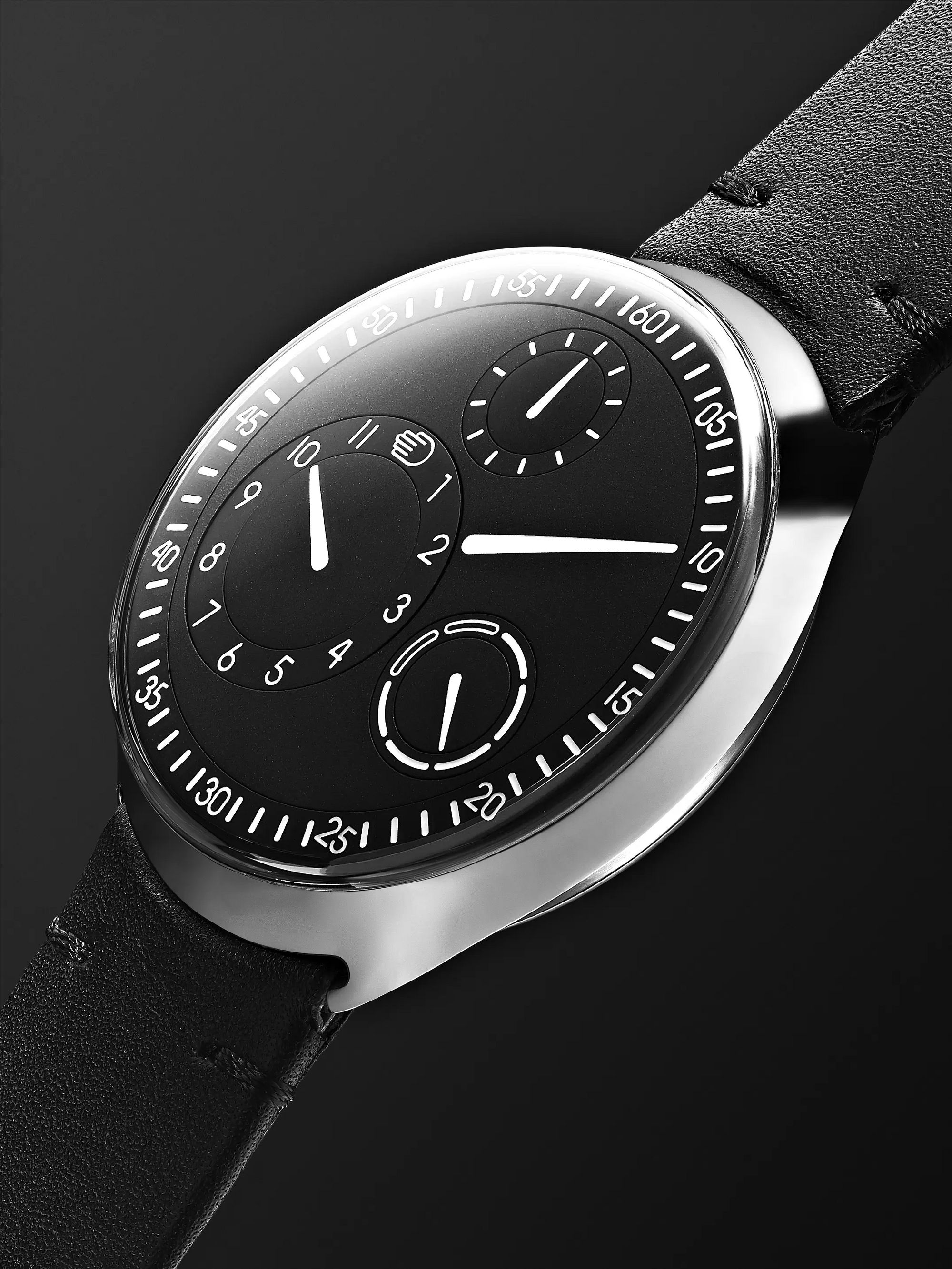 RESSENCE Type 1 Slim Mechanical 42mm Titanium and Leather Watch