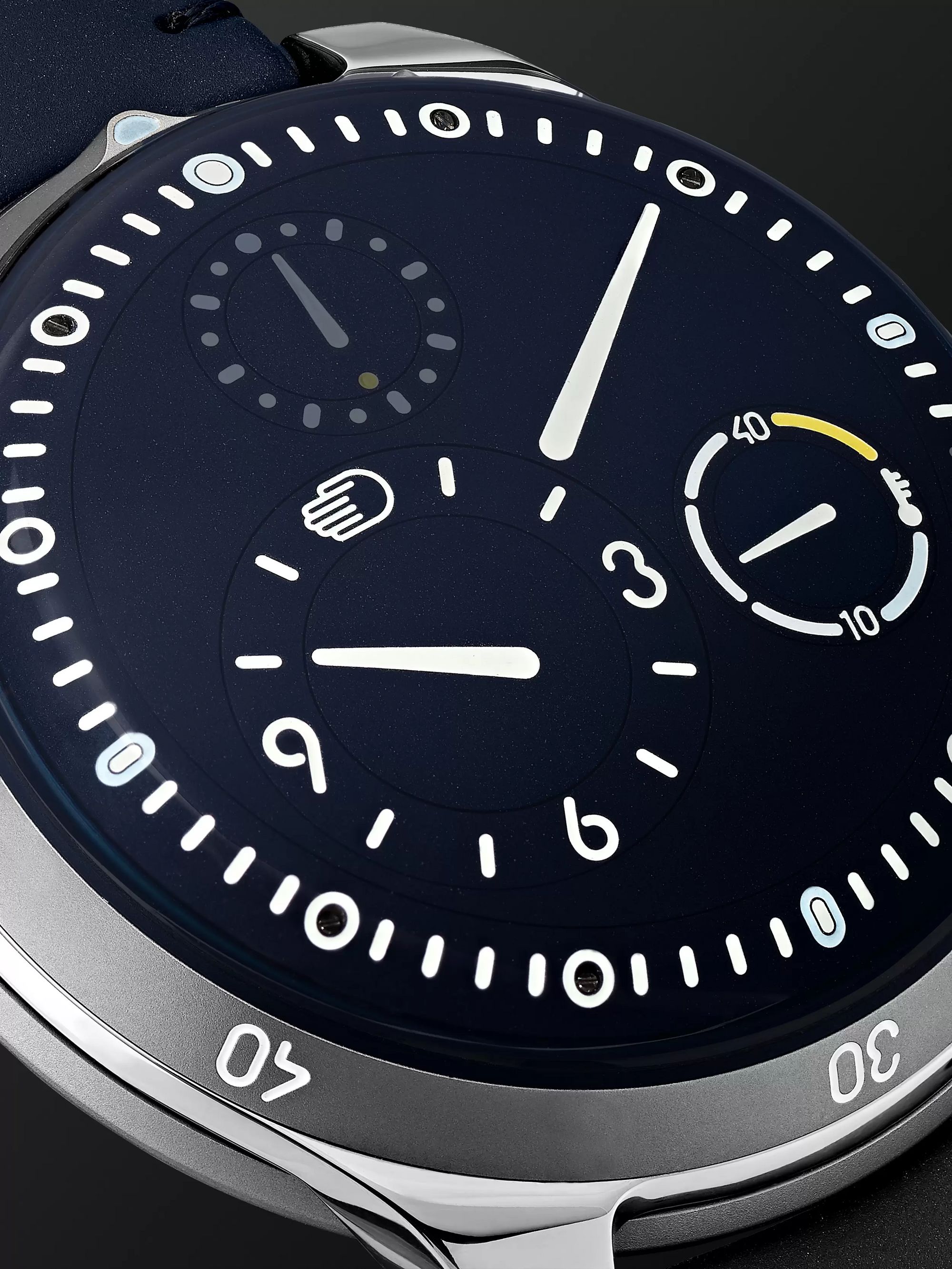 RESSENCE EXCLUSIVE Type 5 46mm Titanium and Leather Mechanical Watch, Ref. No. TYPE 5N