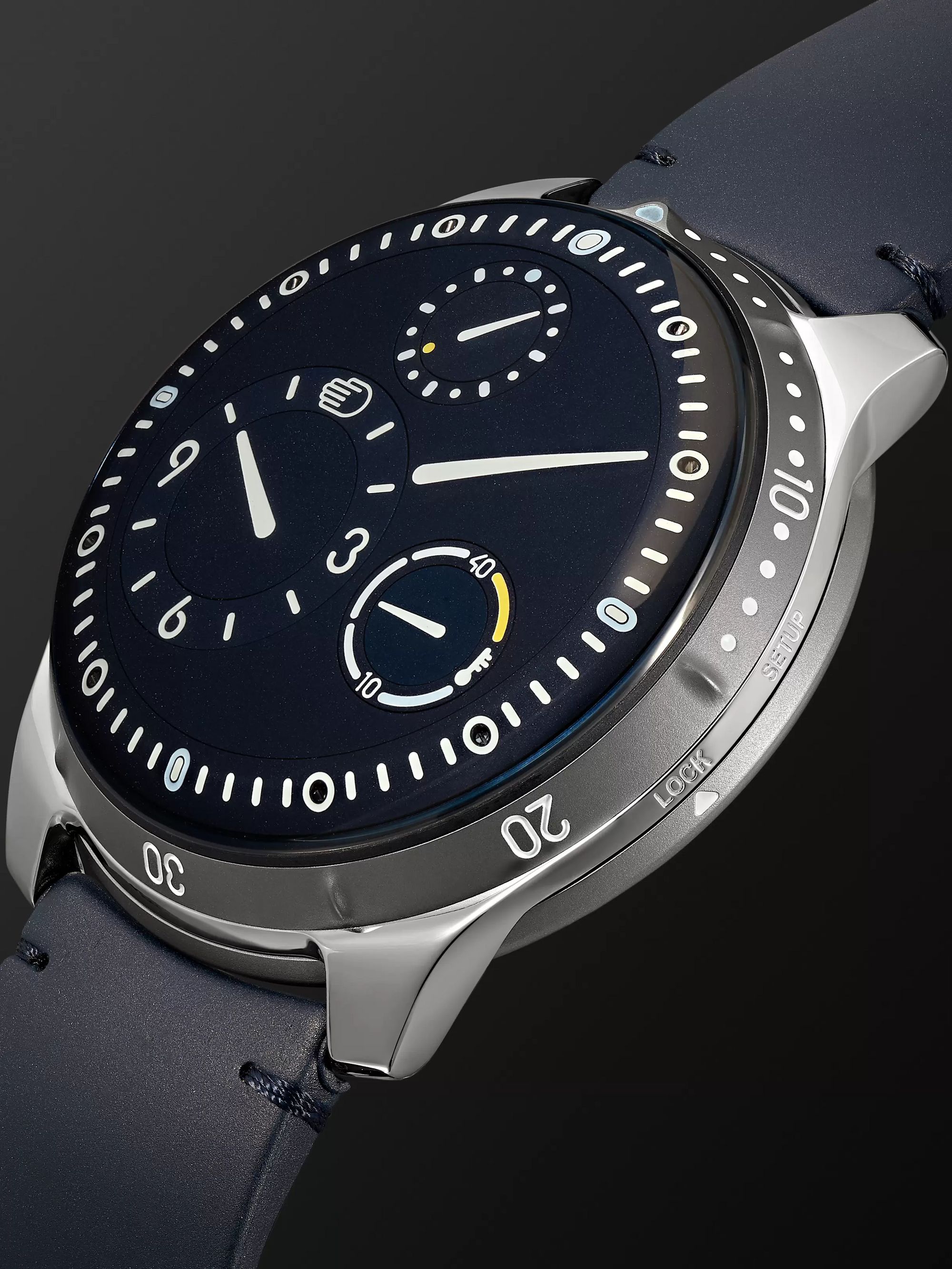 RESSENCE EXCLUSIVE Type 5 46mm Titanium and Leather Mechanical Watch, Ref. No. TYPE 5N