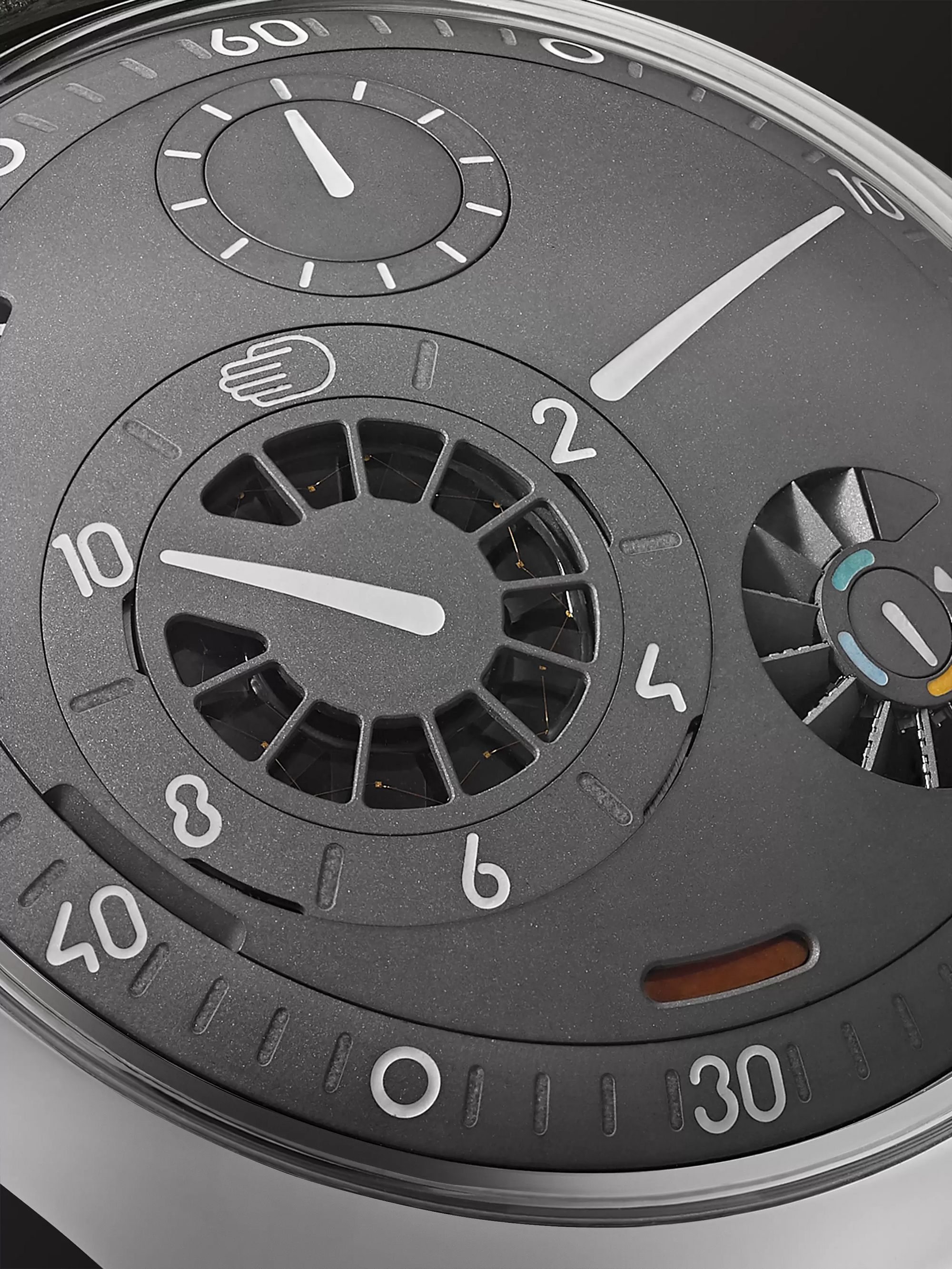 RESSENCE Type 2G Automatic 45mm Titanium and Leather Watch with Smart Crown Technology