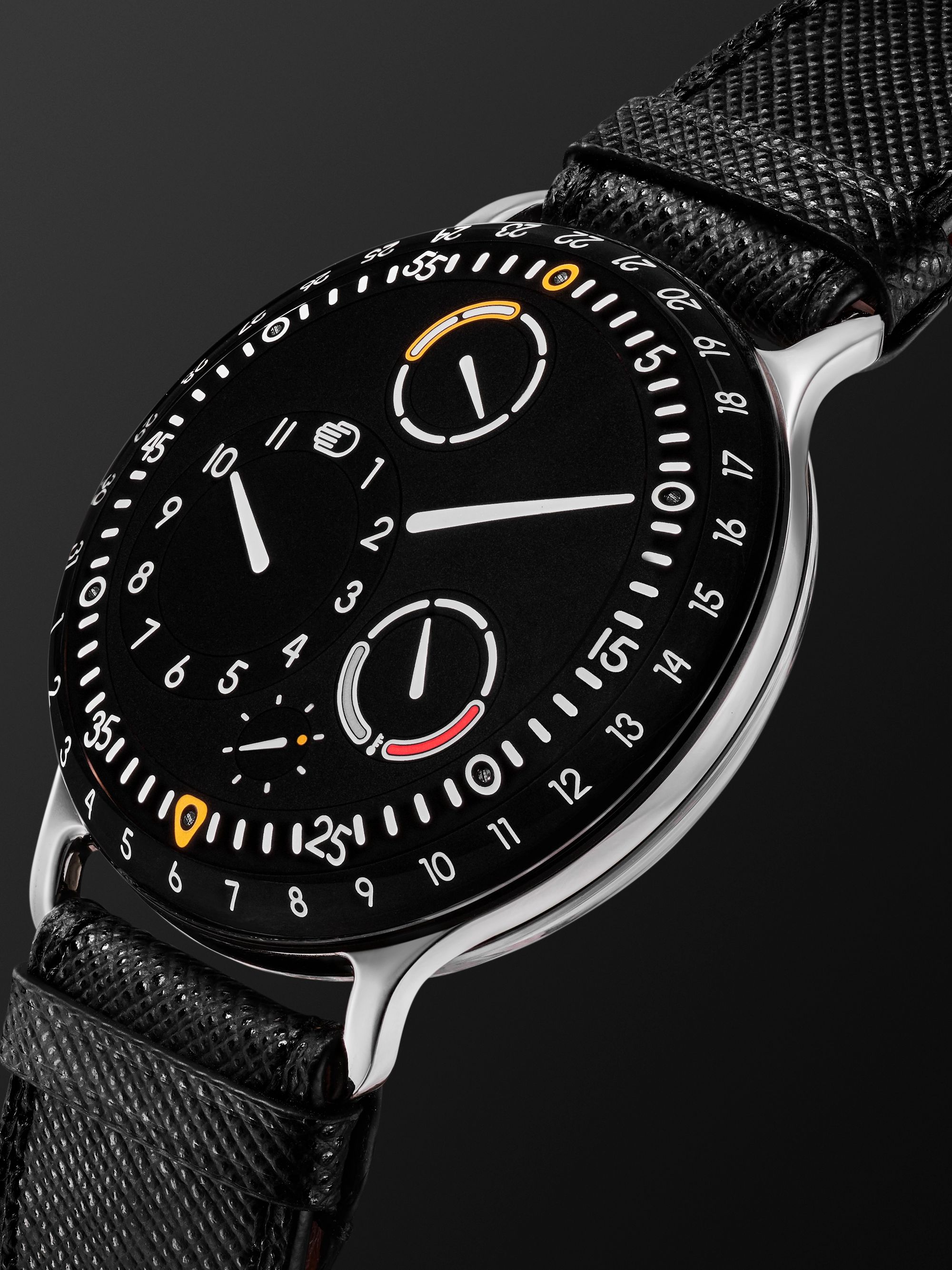 RESSENCE Type 3 Automatic 44mm Titanium and Leather Watch