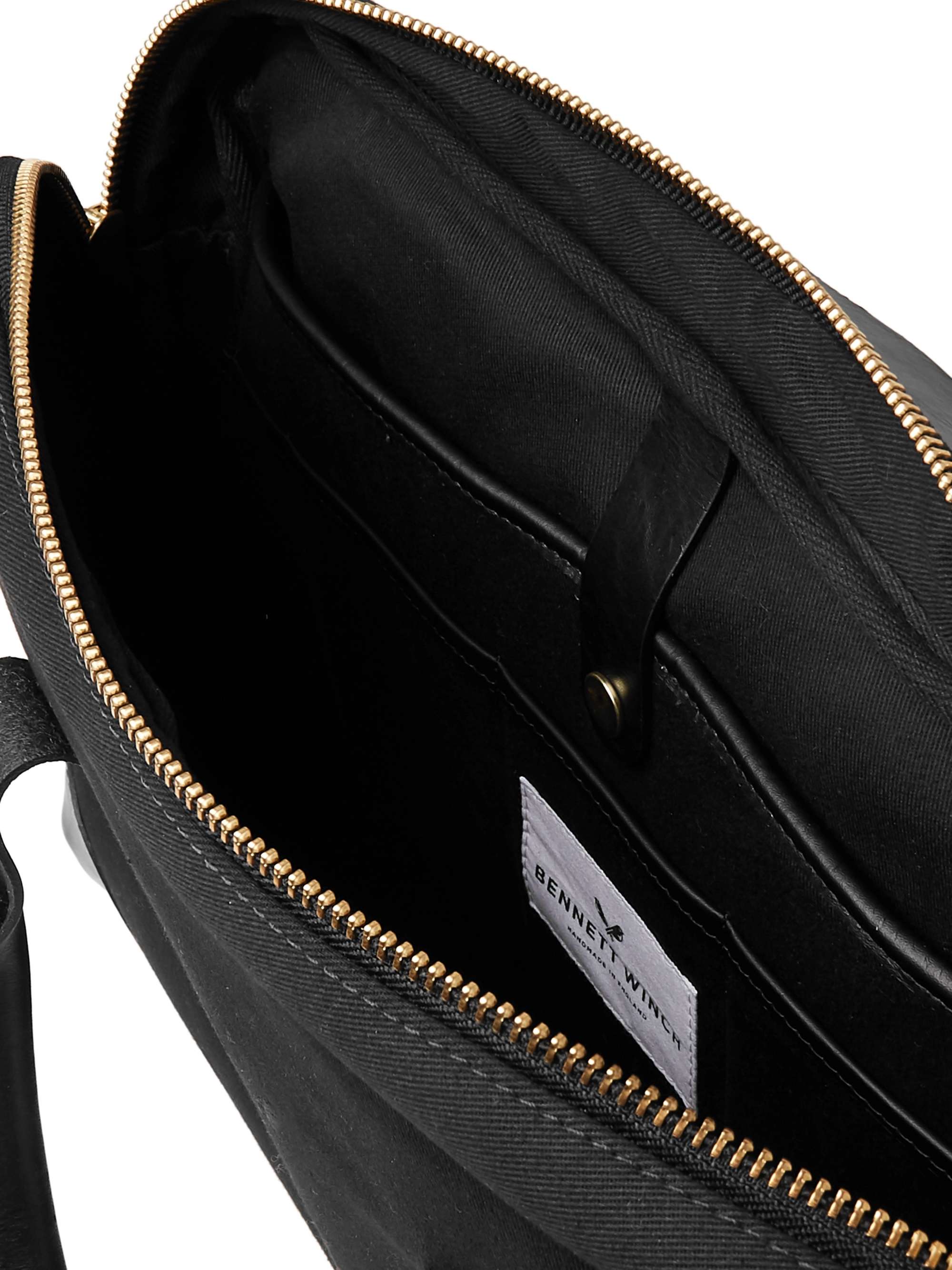BENNETT WINCH Cotton-Canvas and Full-Grain Leather Briefcase