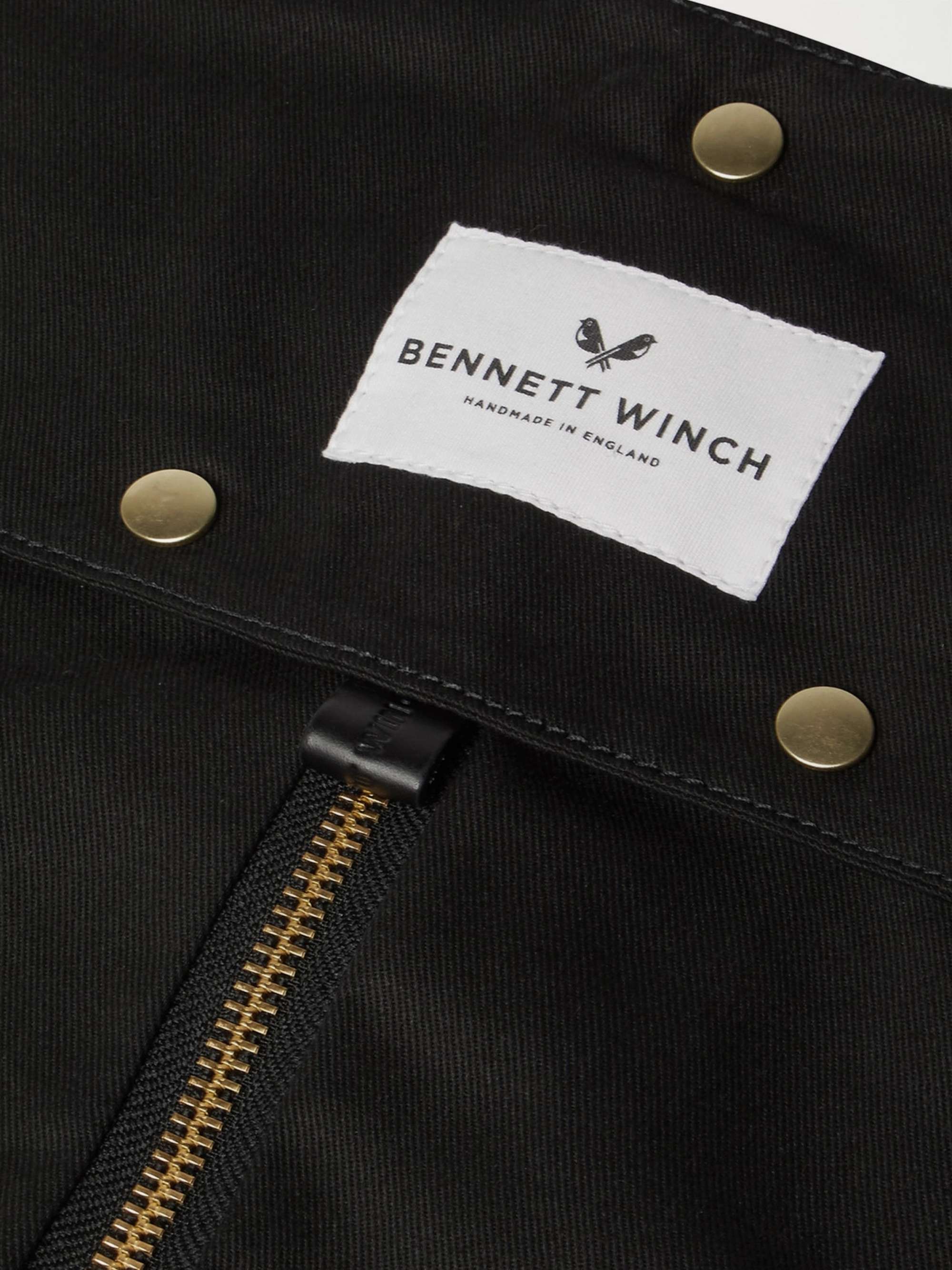 BENNETT WINCH Leather-Trimmed Cotton-Canvas Suit Carrier and Holdall