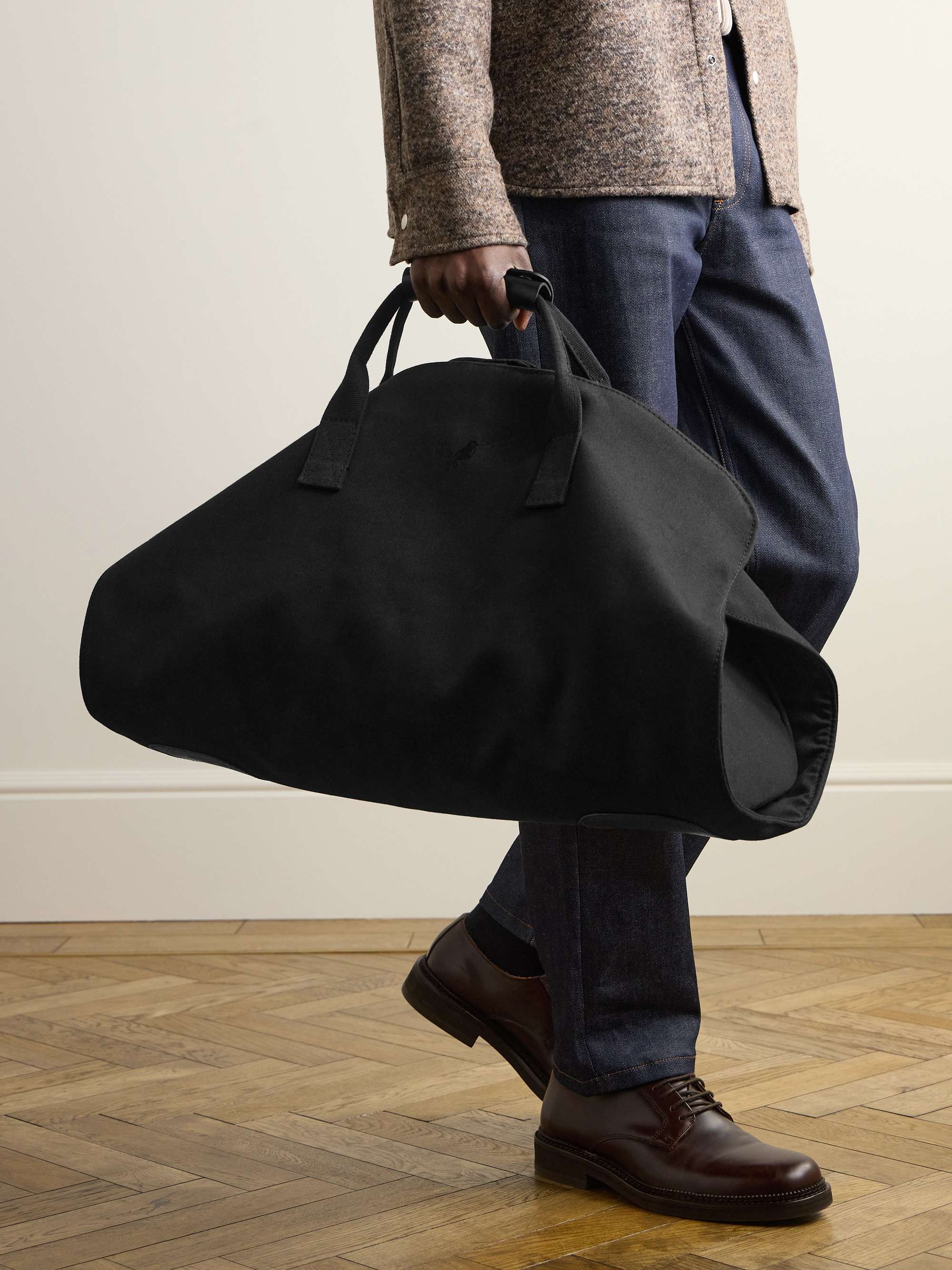 Black Leather Suit Carrier Holdall  Black Garment Duffel Bag – Bennett  Winch