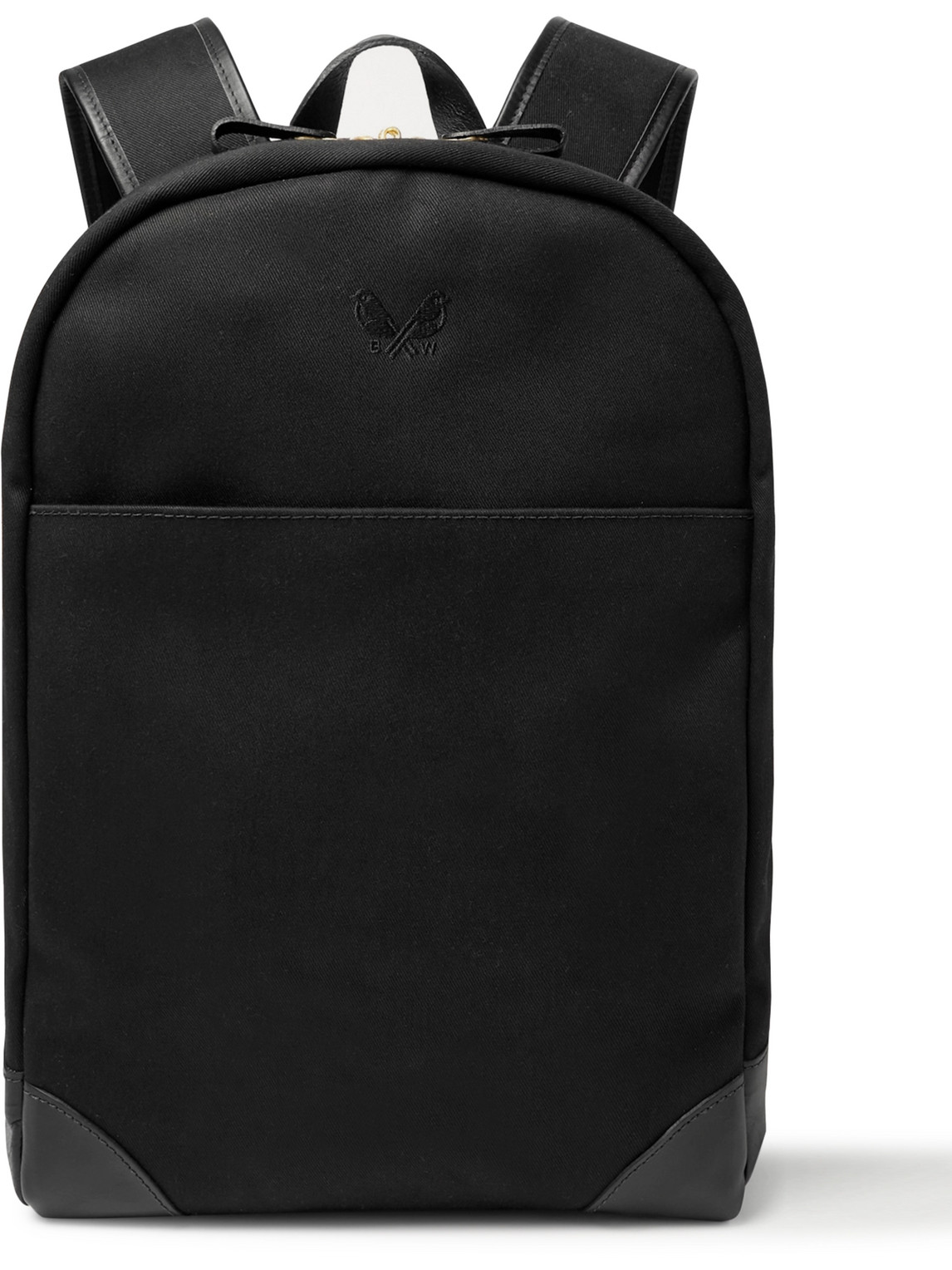 Bennett Winch Leather-trimmed Cotton-canvas Backpack In Black