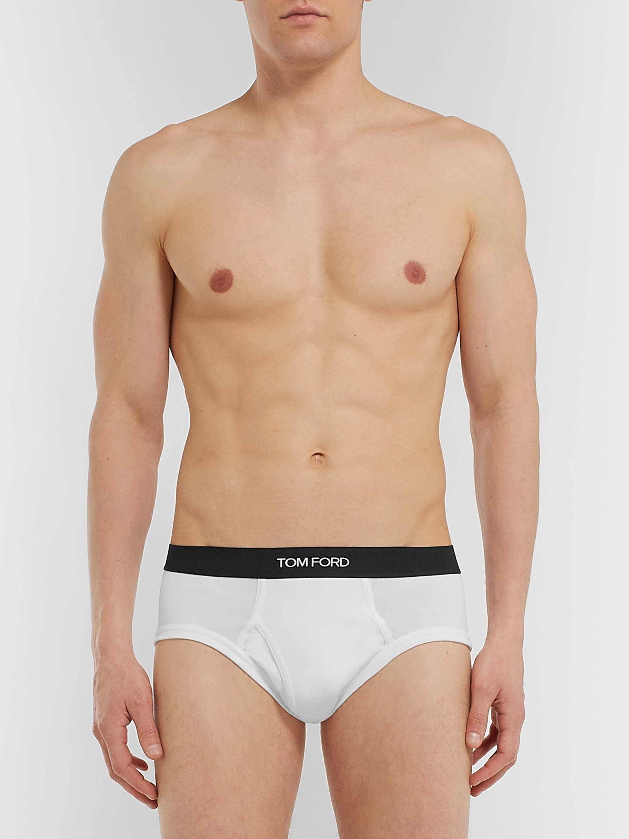 CALVIN KLEIN UNDERWEAR Three-Pack Stretch-Cotton Briefs for Men