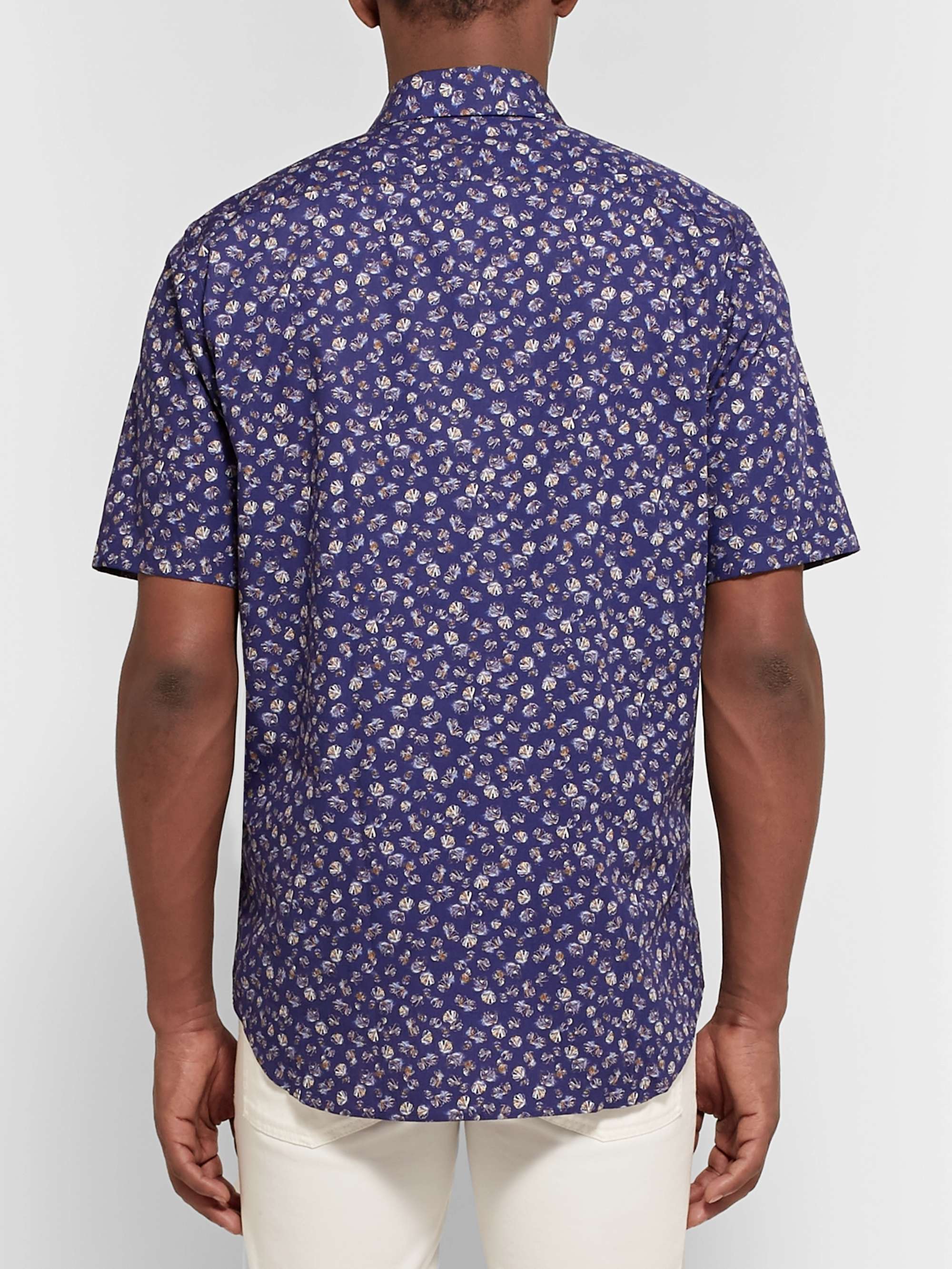 CANALI Printed Cotton-Poplin Shirt